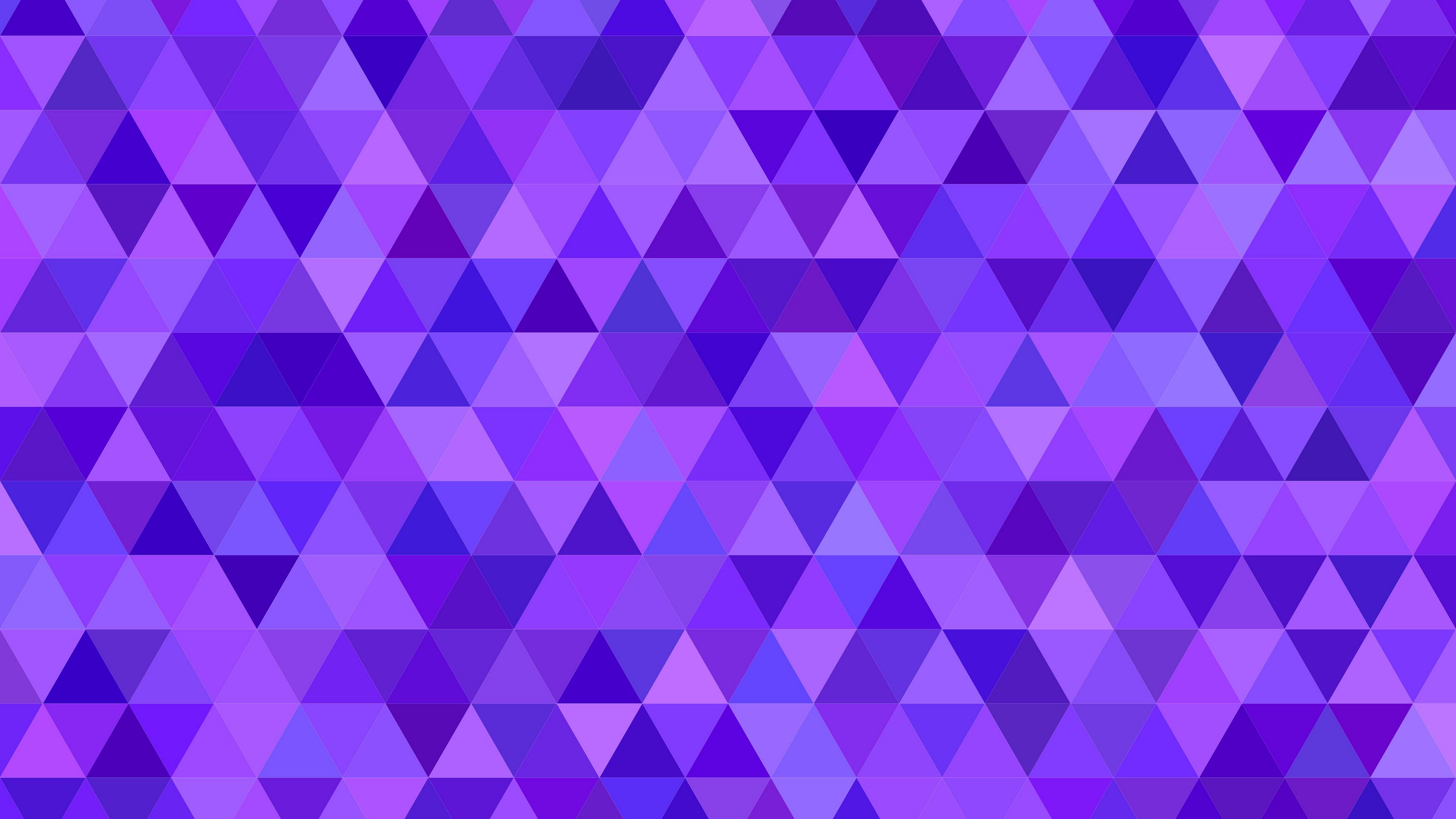 triangles, purple, lilac, mosaic, 4k, HD Wallpaper