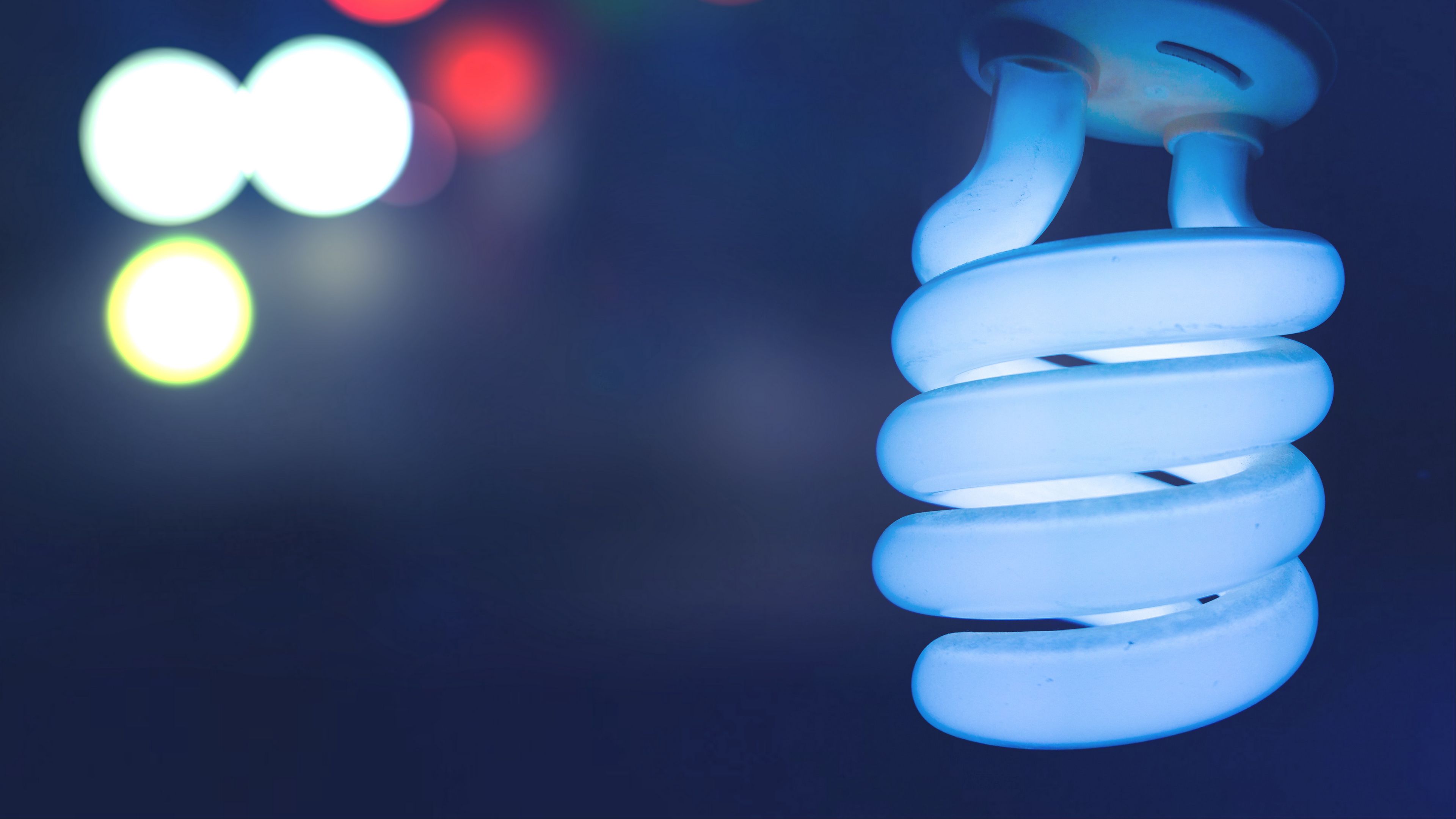 lamp, spiral, electricity, coil bulb, 4k, HD Wallpaper