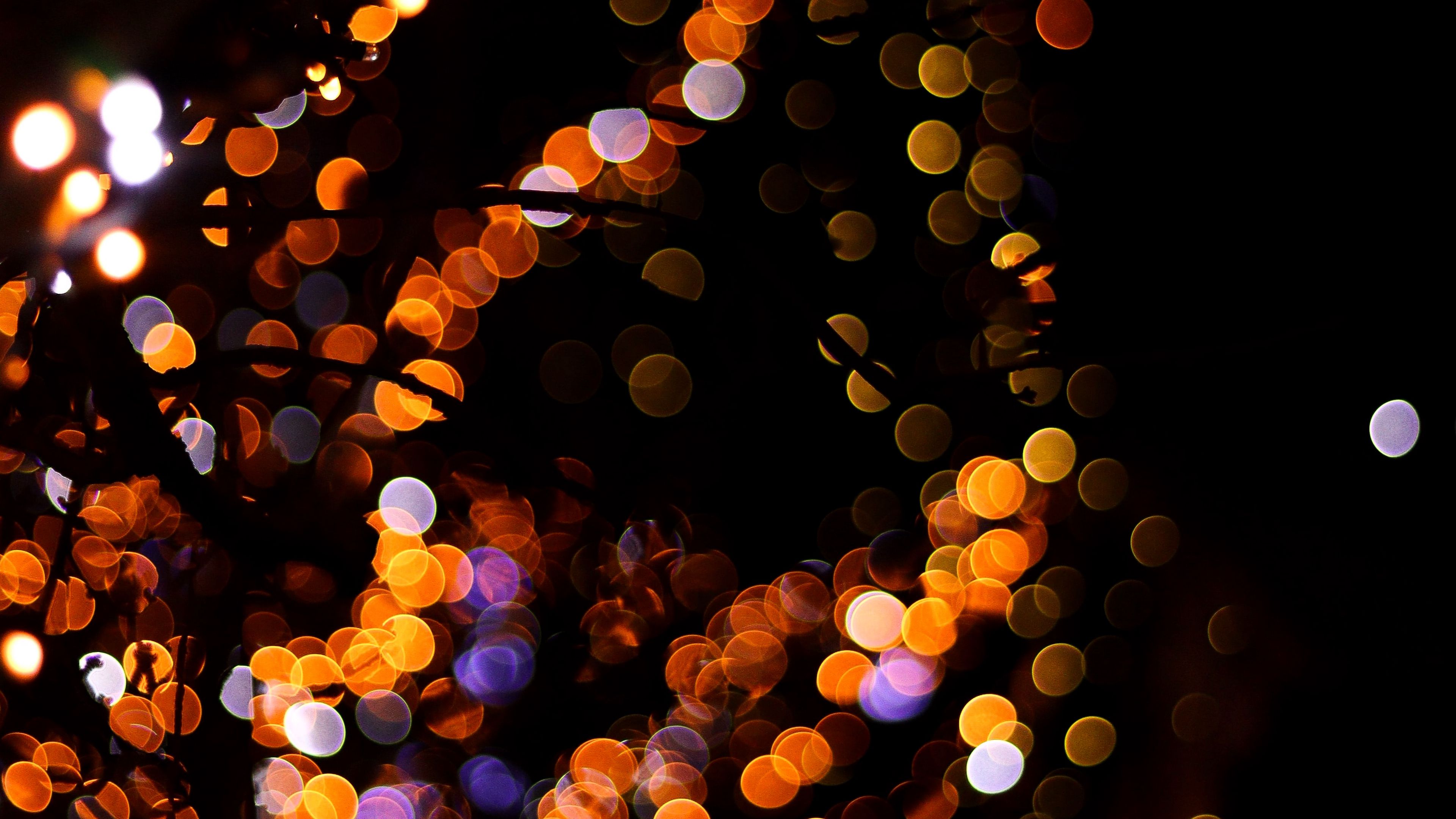 glare, blur, black, 4k, HD Wallpaper