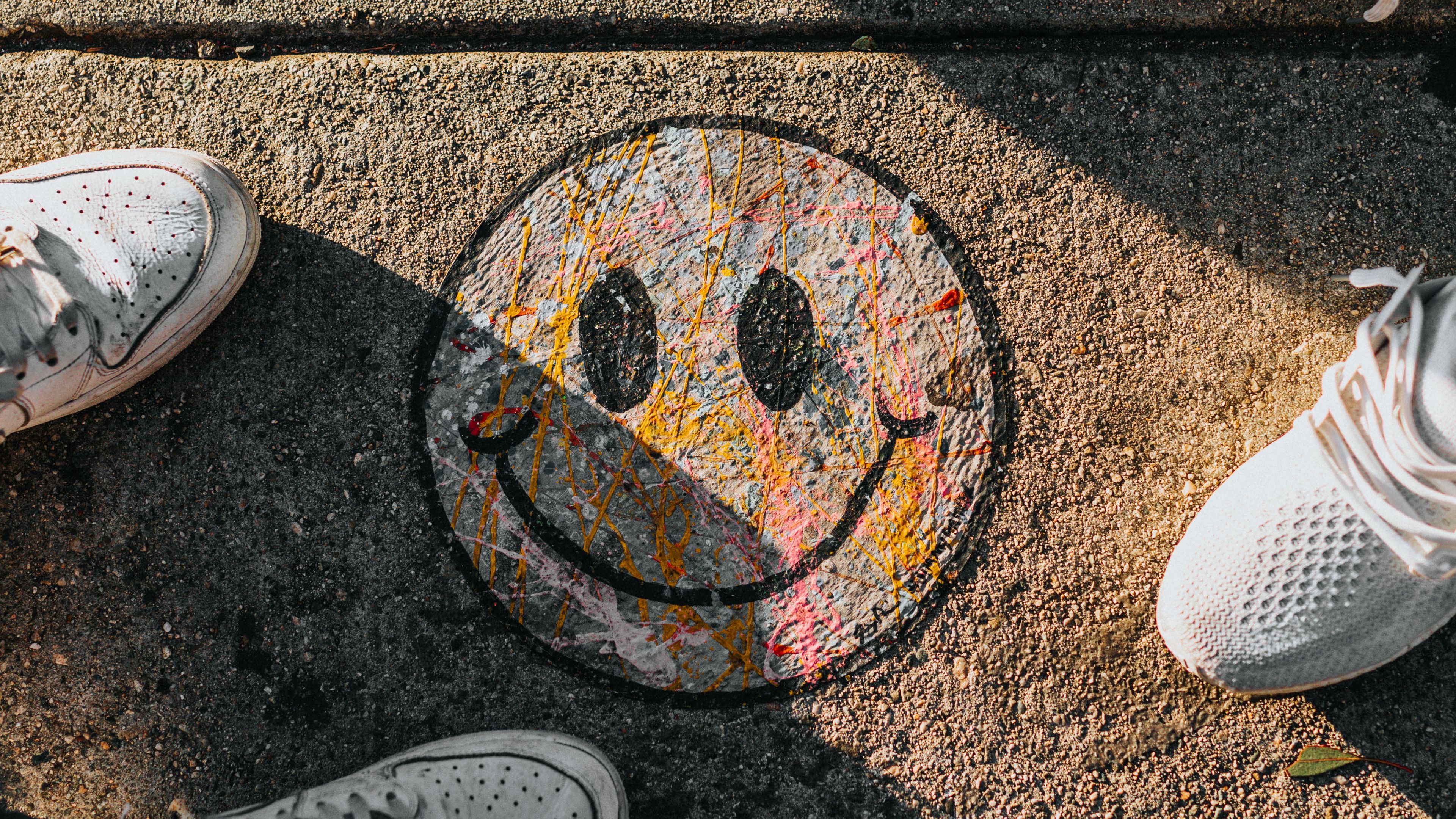 smile, feet, art, shadow, 4k, HD Wallpaper