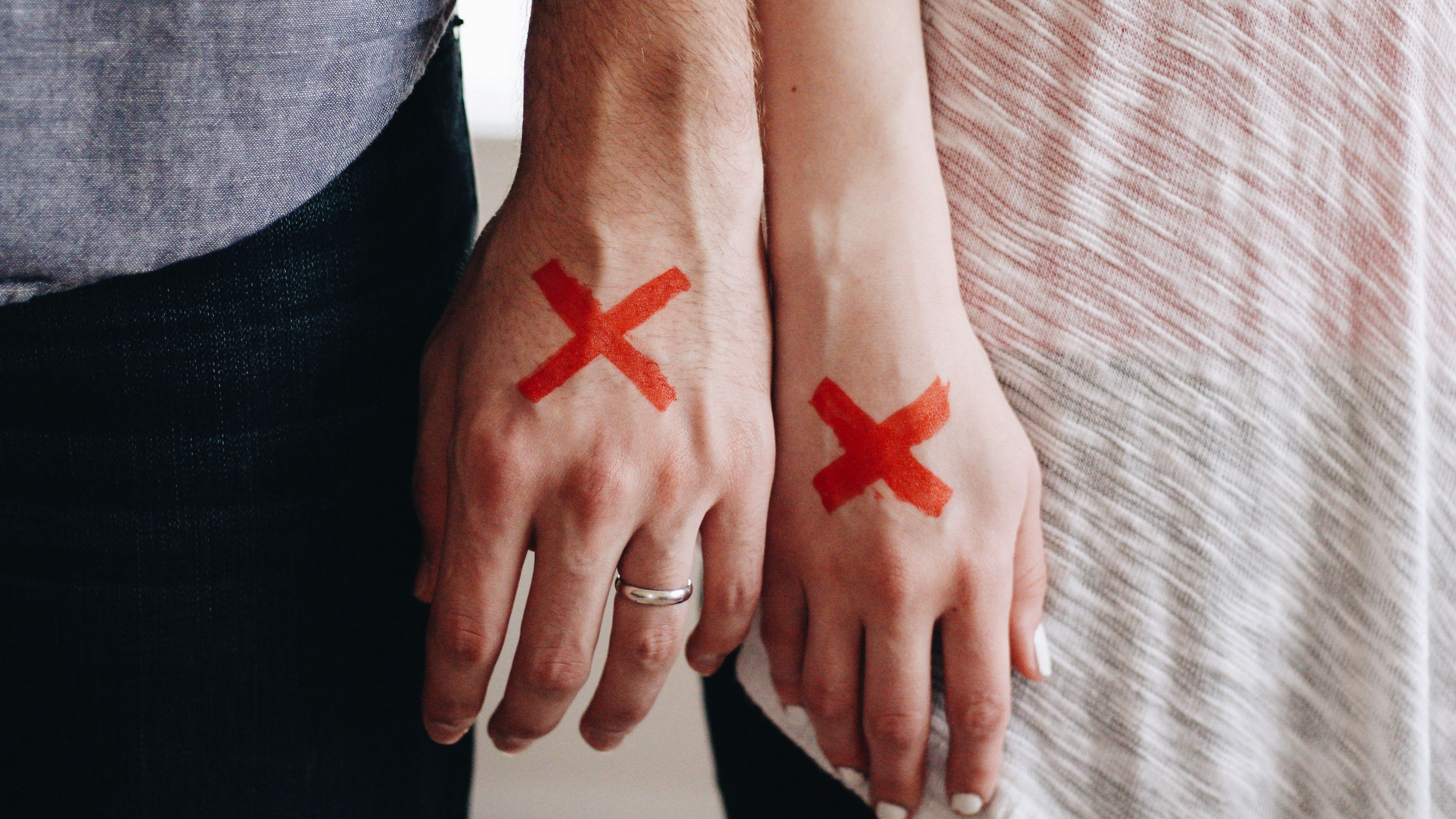 hands, couple, label, love, 4k, HD Wallpaper