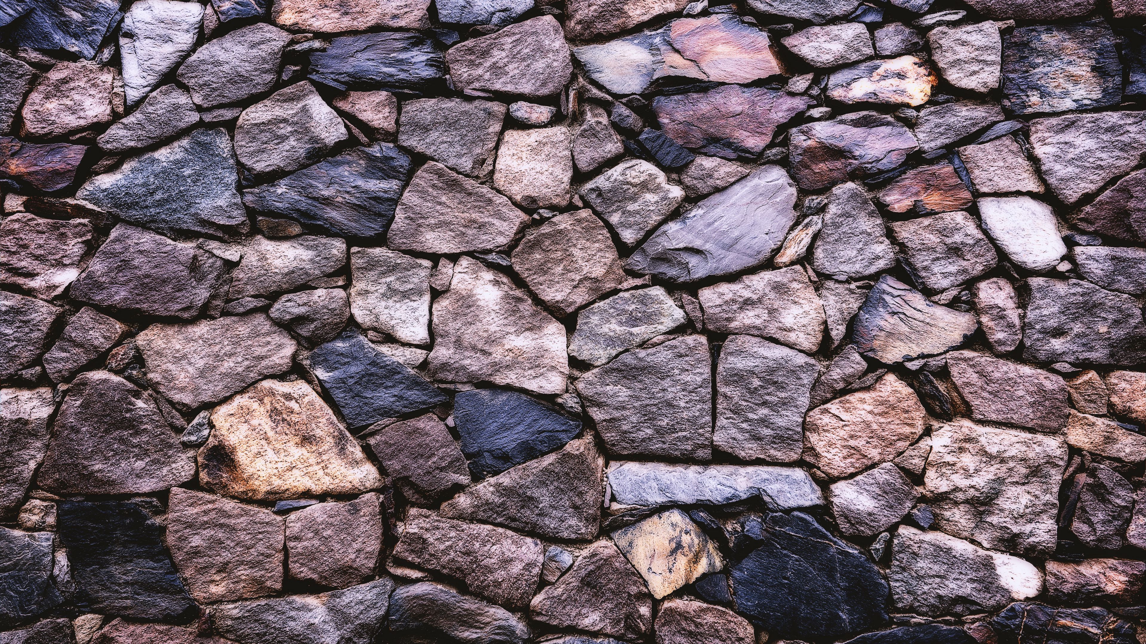 stones, wall, texture, pattern, 4k, HD Wallpaper