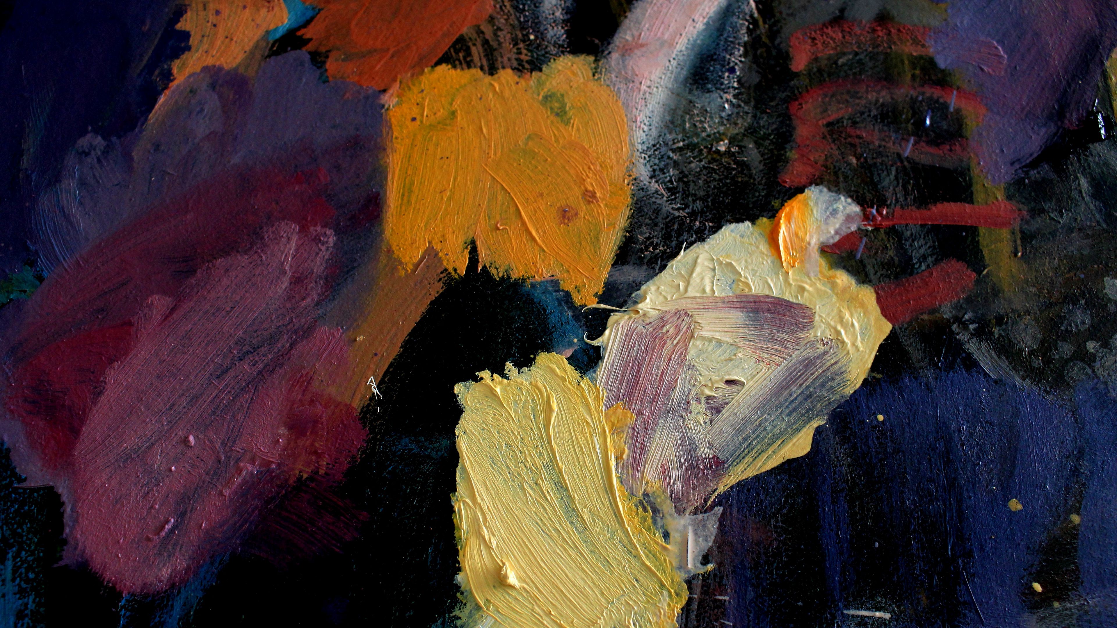 paint, painting, surface, stains, 4k, HD Wallpaper