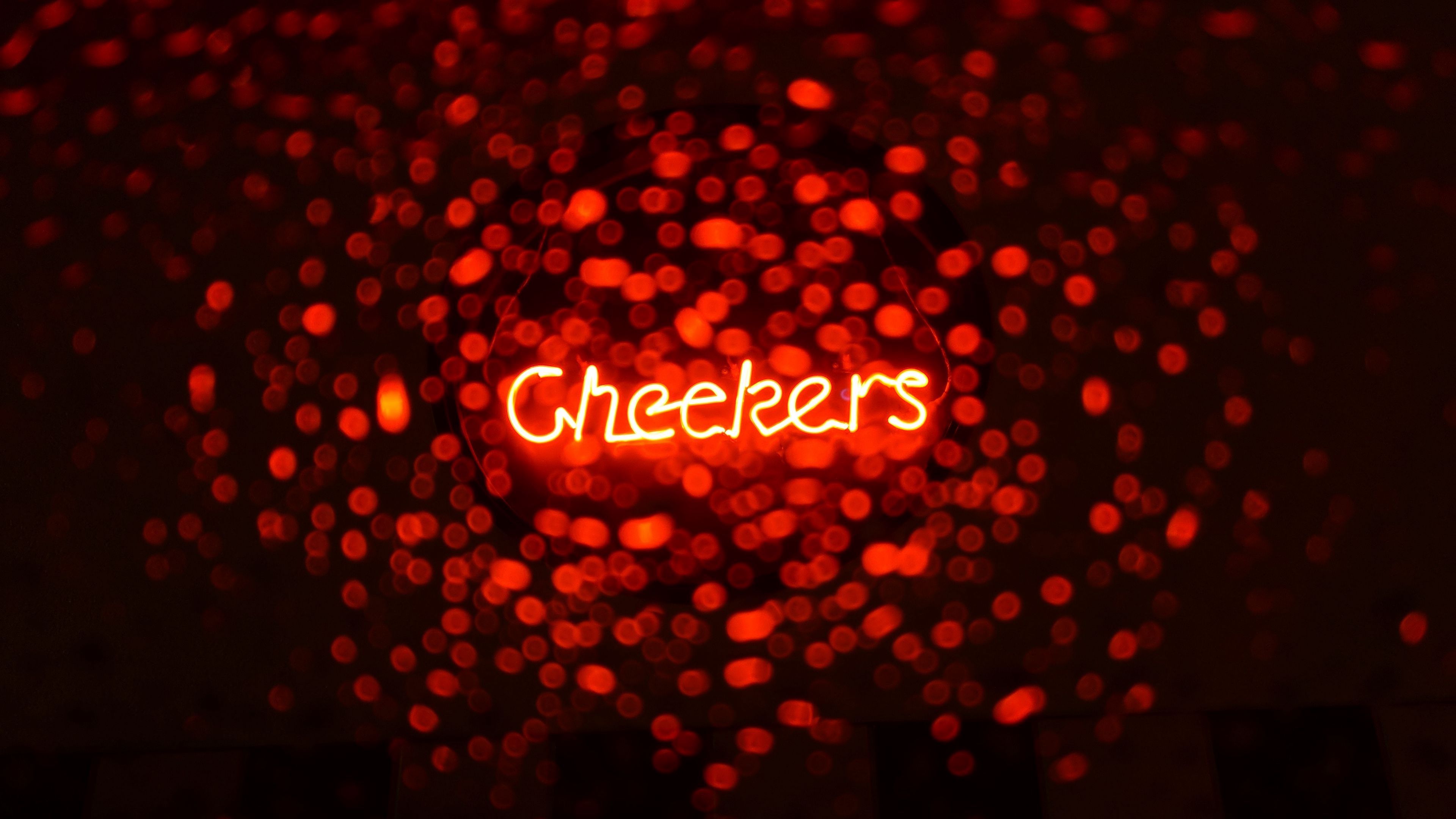inscription, neon, light, glare, 4k, HD Wallpaper