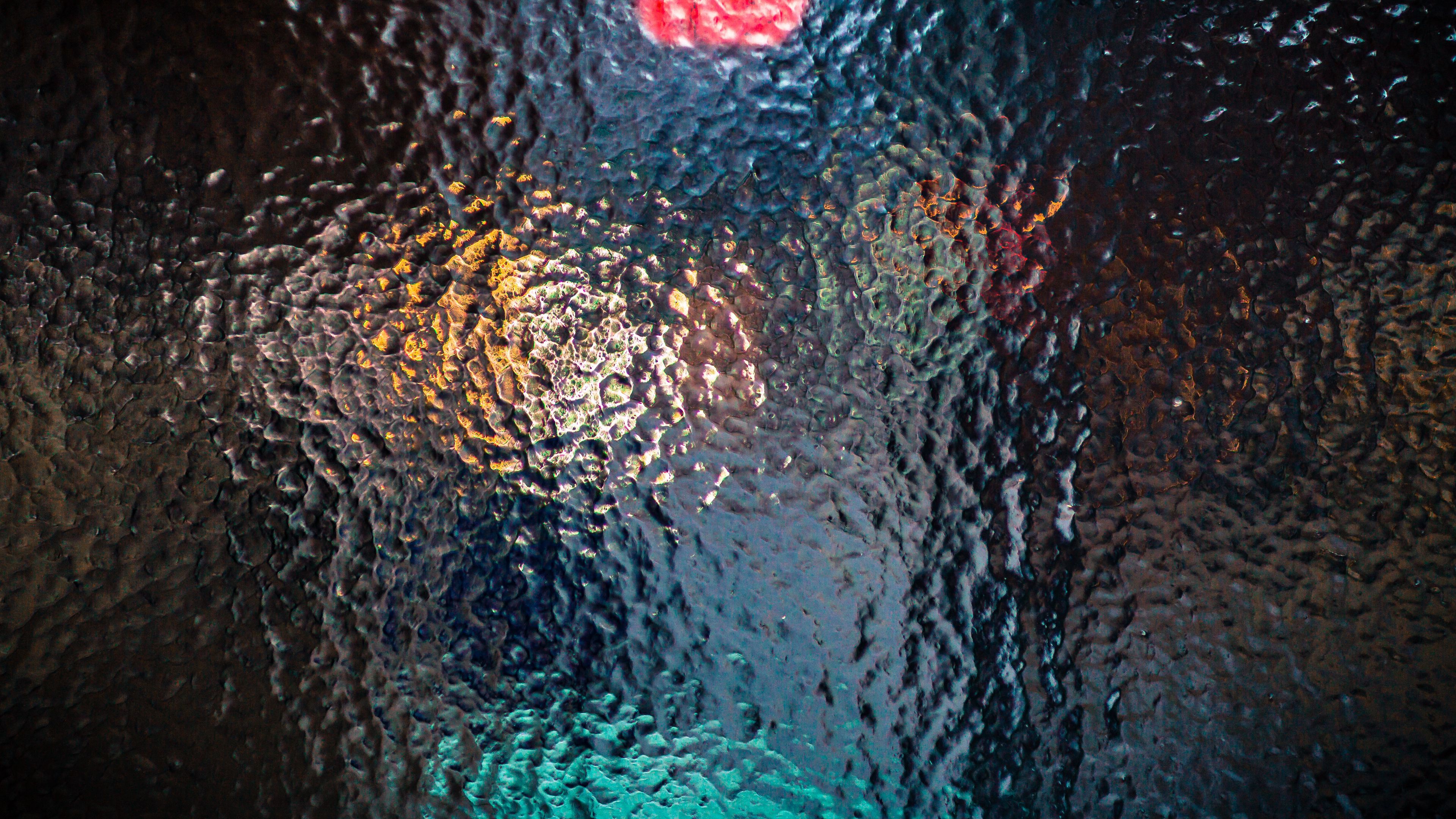 glass, relief, surface, glare, 4k, HD Wallpaper