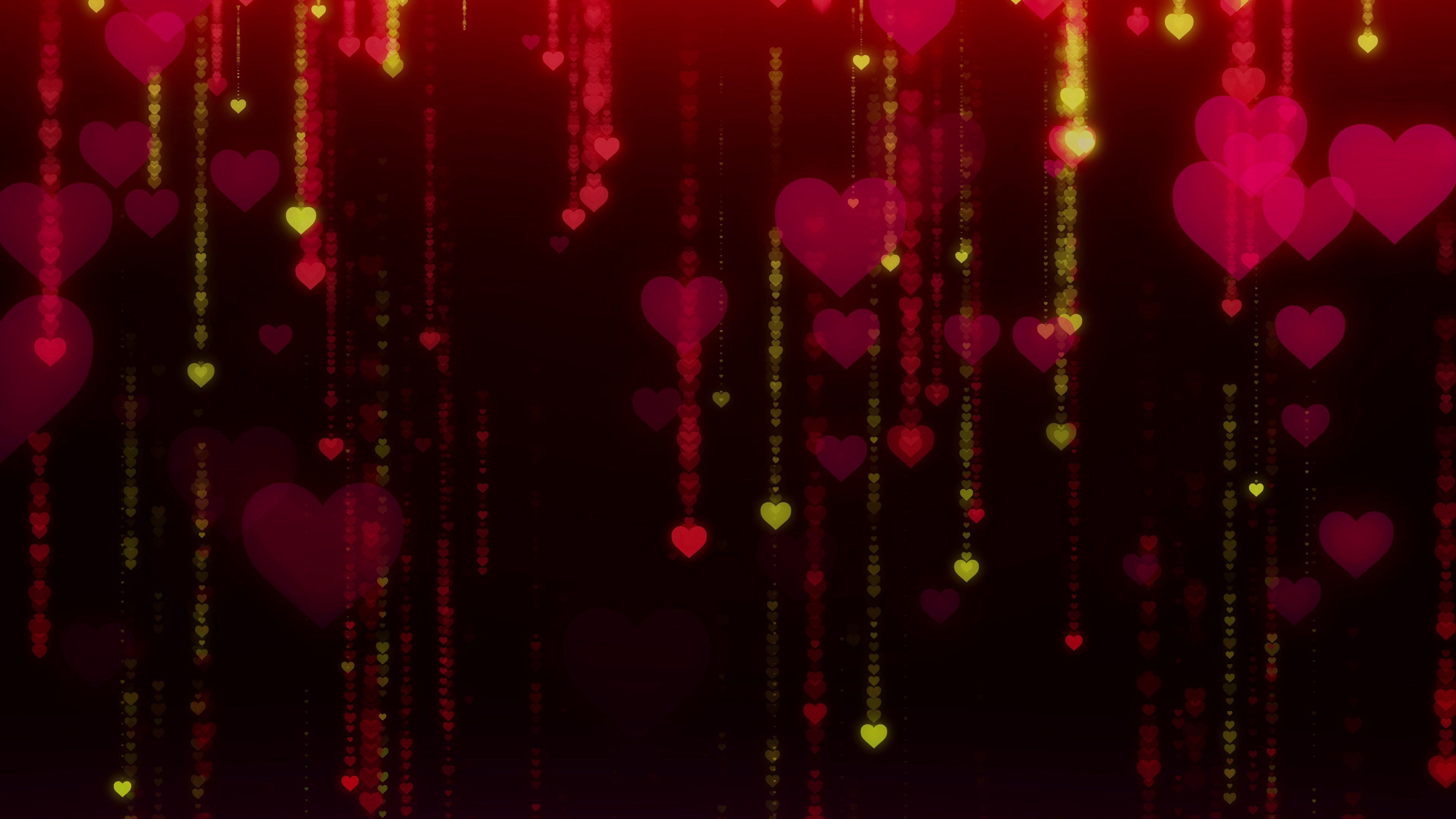 heart, glare, dark background, 4k, HD Wallpaper