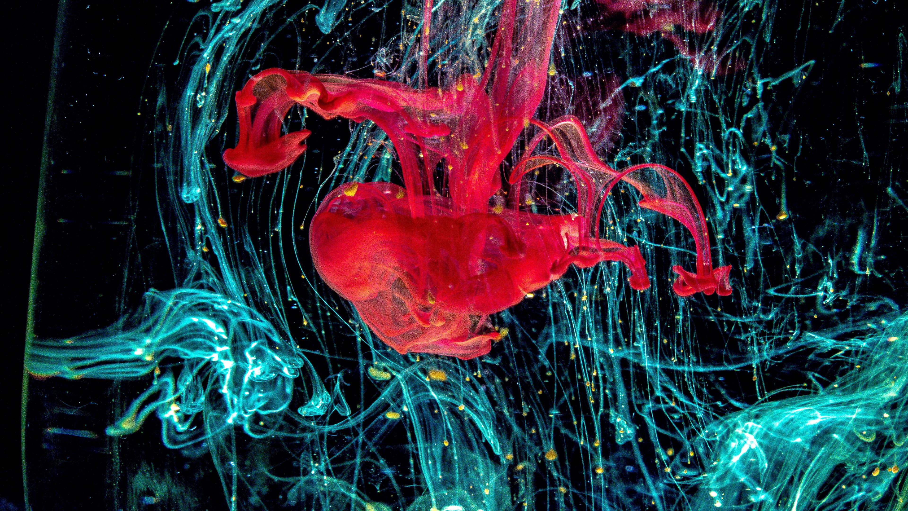 paint, lines, stains, 4k, HD Wallpaper