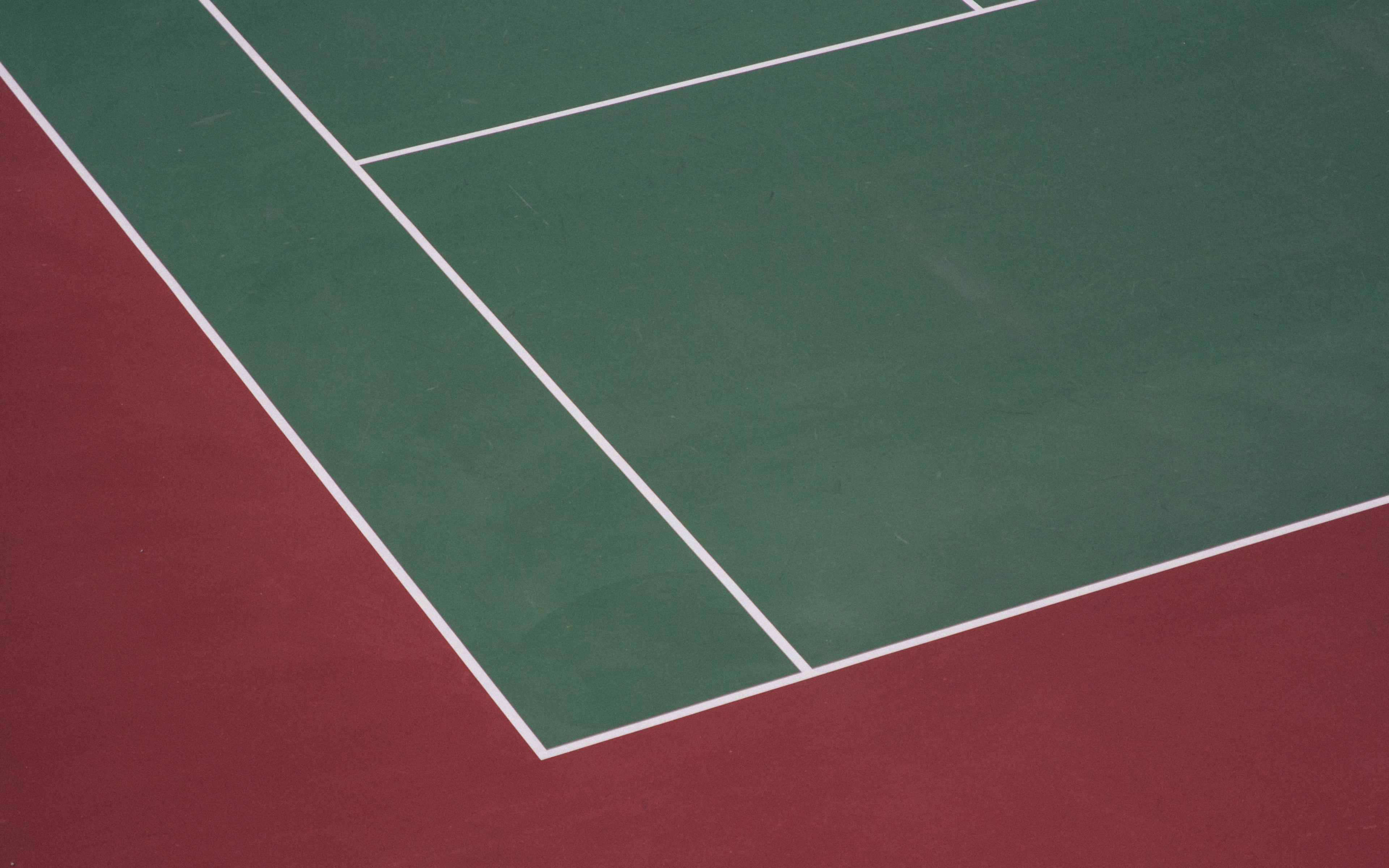 a red and green tennis court at gaithersburg high school, gaithersburg tennis court 4k, HD Wallpaper