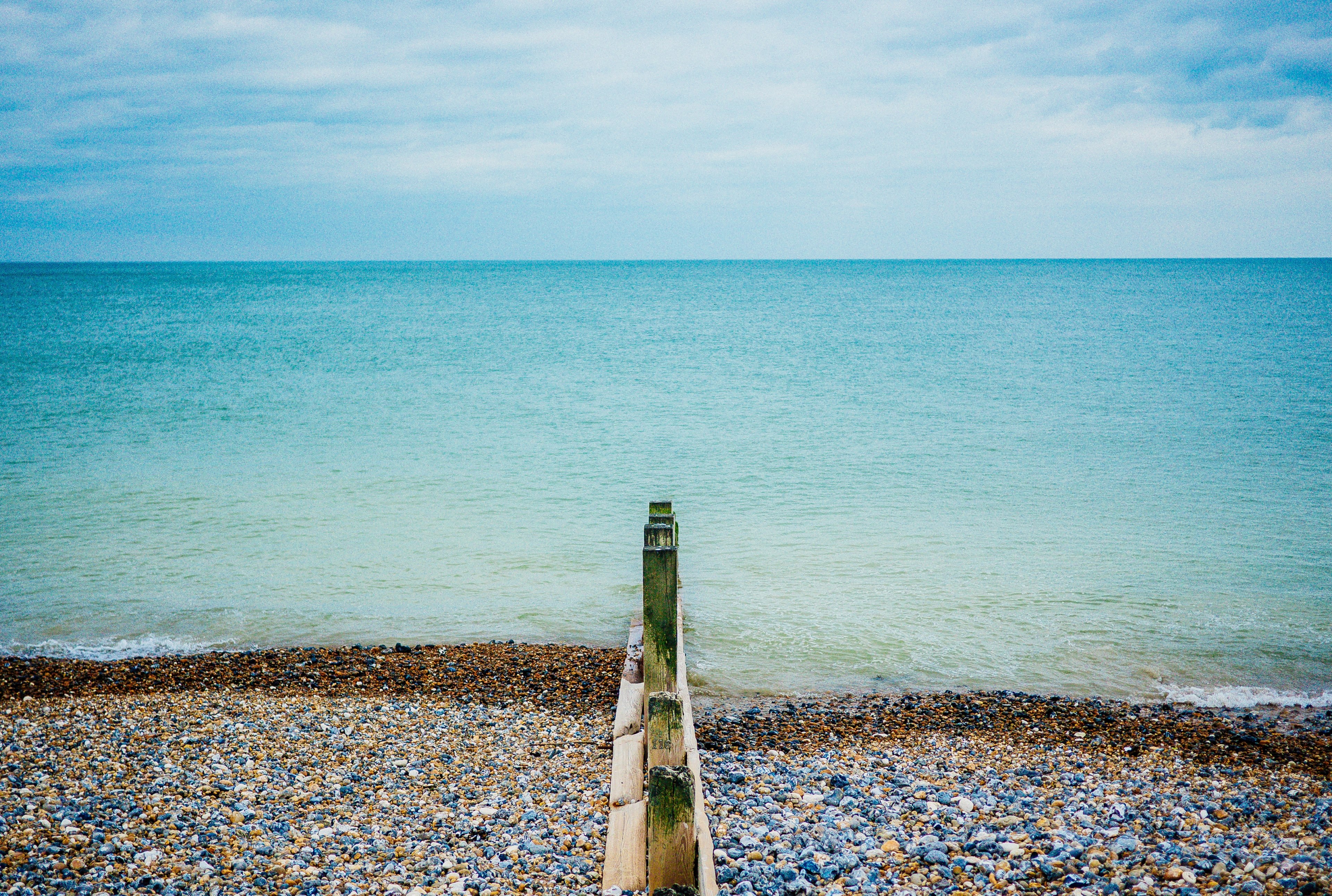 blue summer seashore and seaside 4k, HD Wallpaper