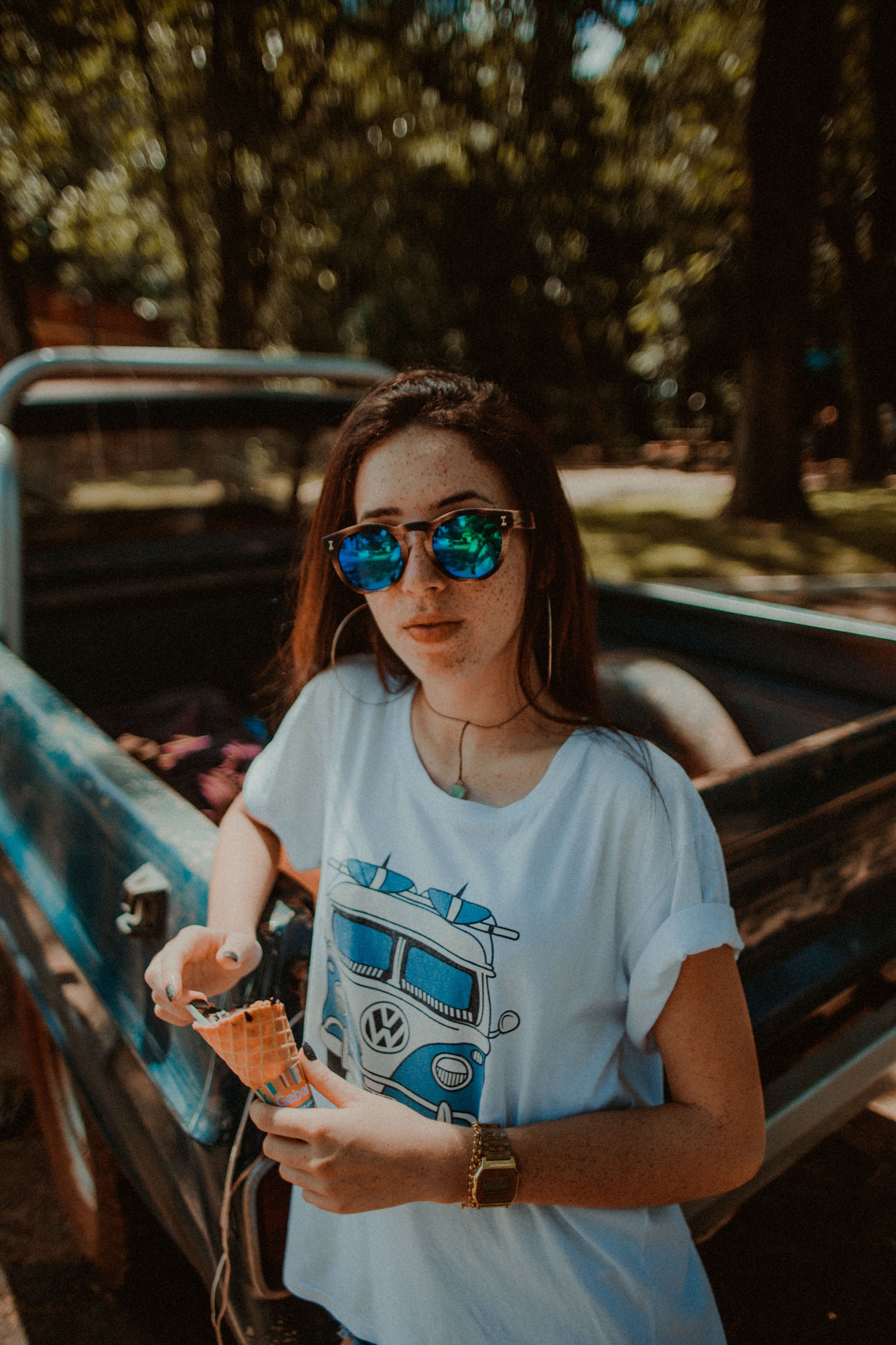 woman female portrait and freckles hd, 4k, Phone HD Wallpaper