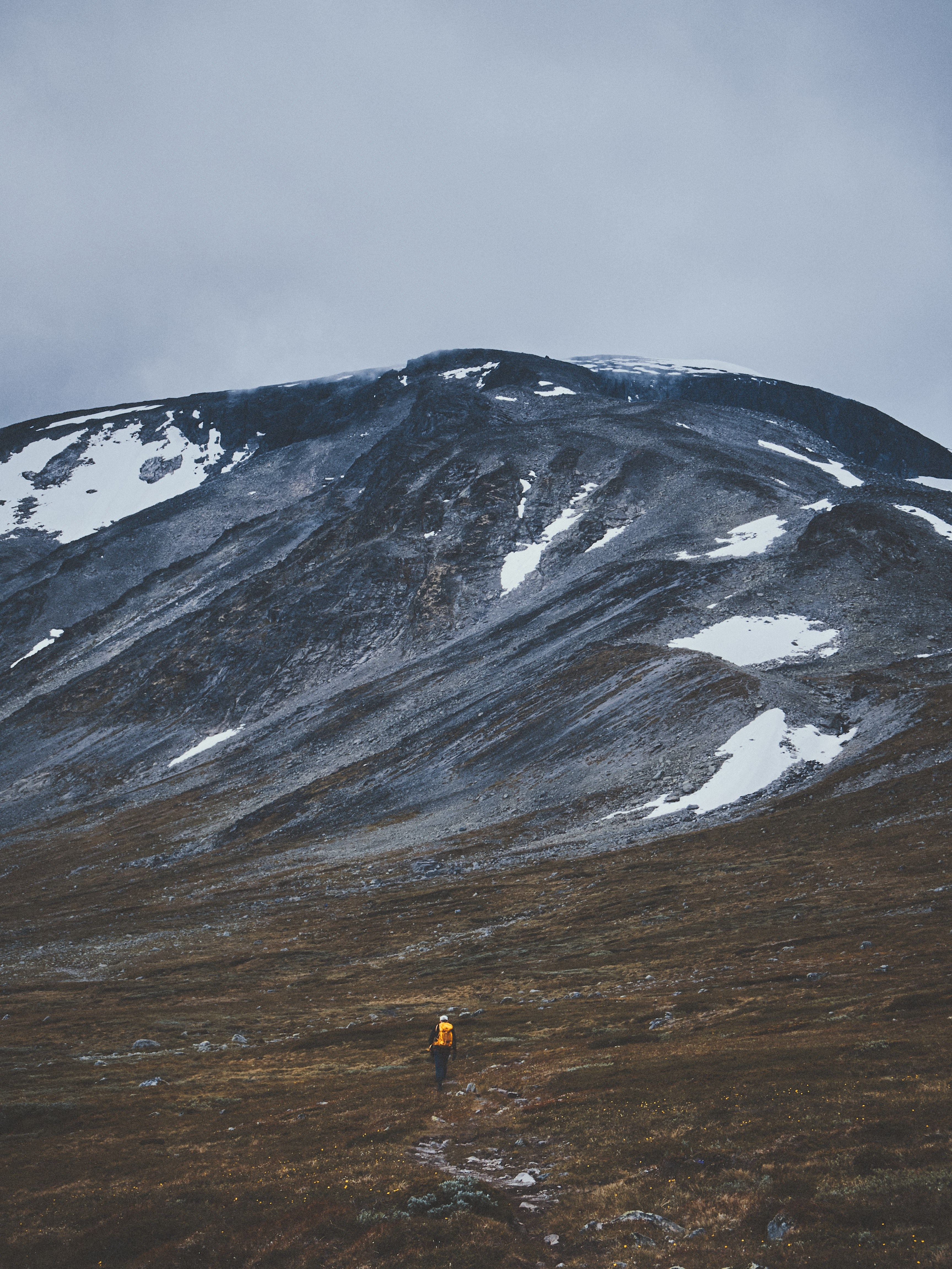 mountain ridge snow and peak hd, 4k, Phone HD Wallpaper