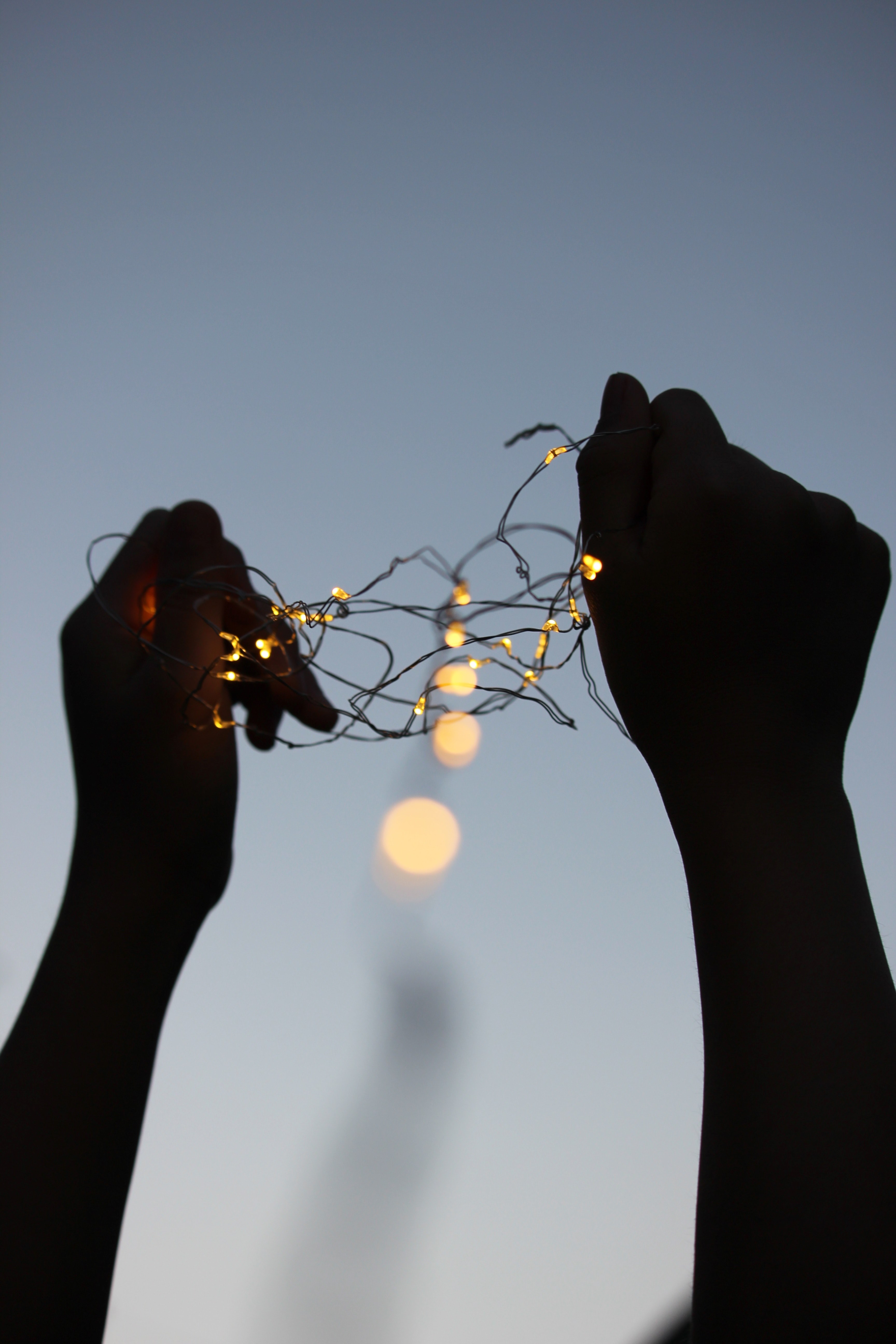 fairy lights 4k, Phone HD Wallpaper