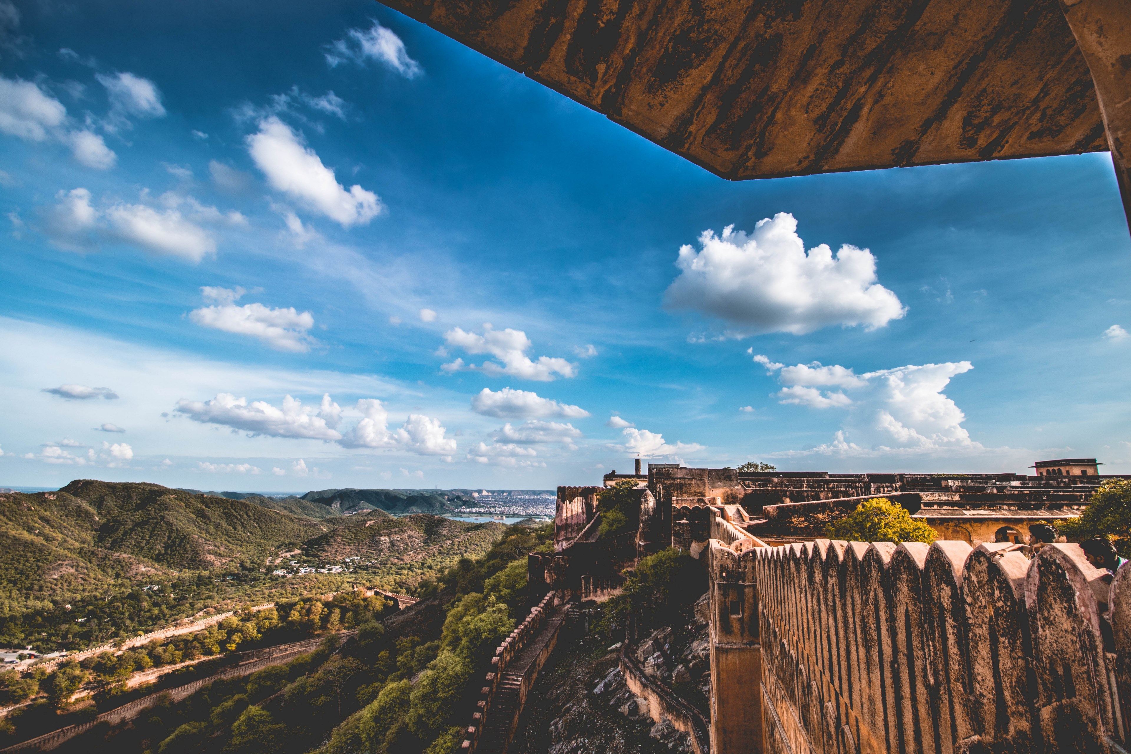 railings of jaigarh fort 4k, HD Wallpaper