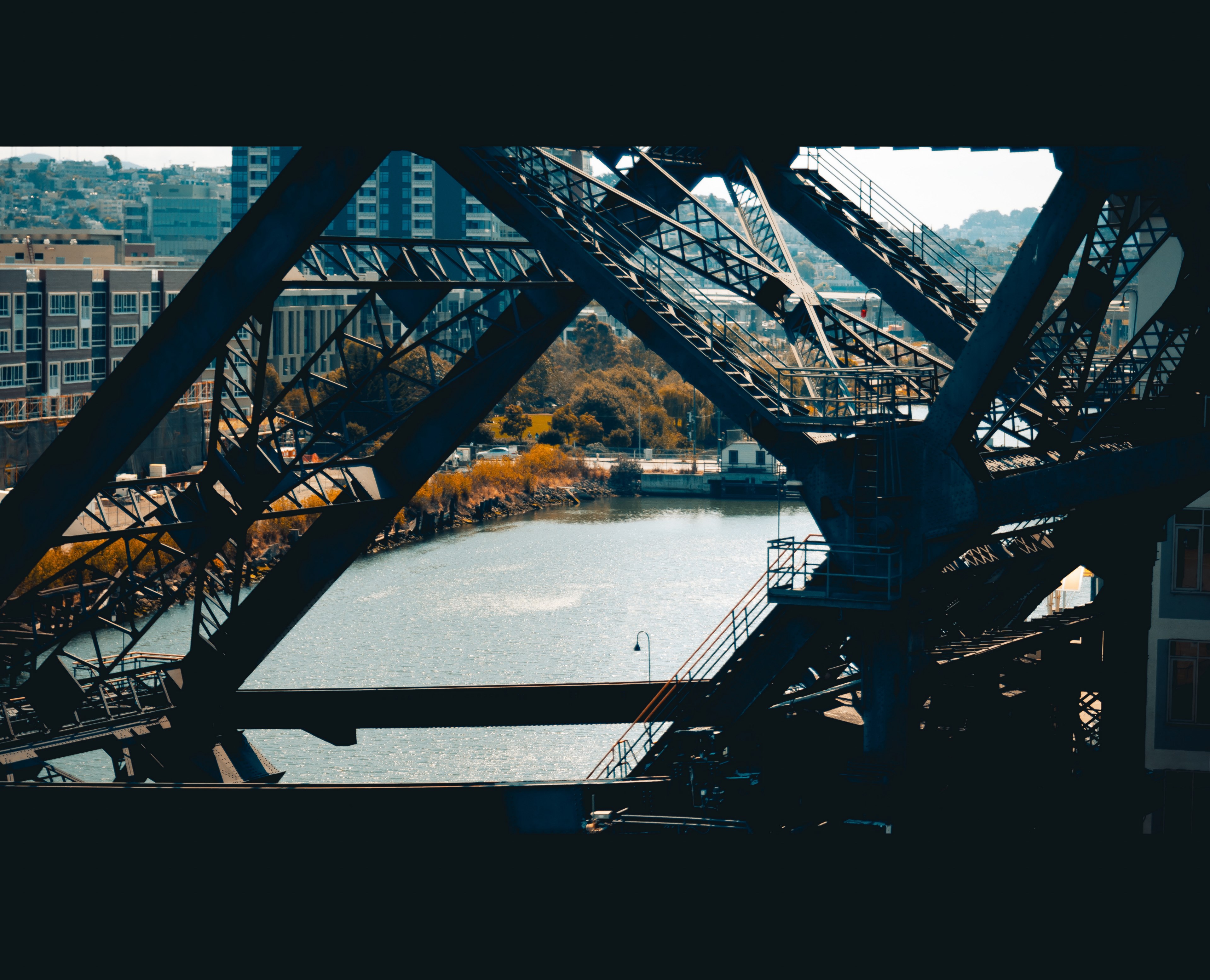 atampt bridge bay area and steel 4k, HD Wallpaper