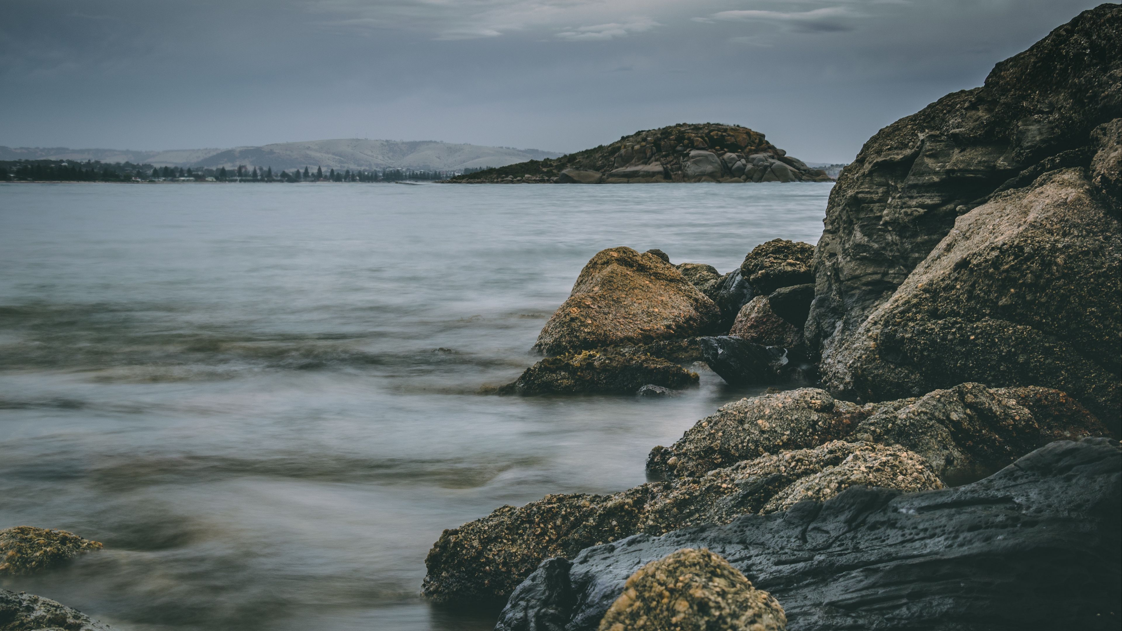 victor harbor, australia, камни, берег, 4k, HD Wallpaper