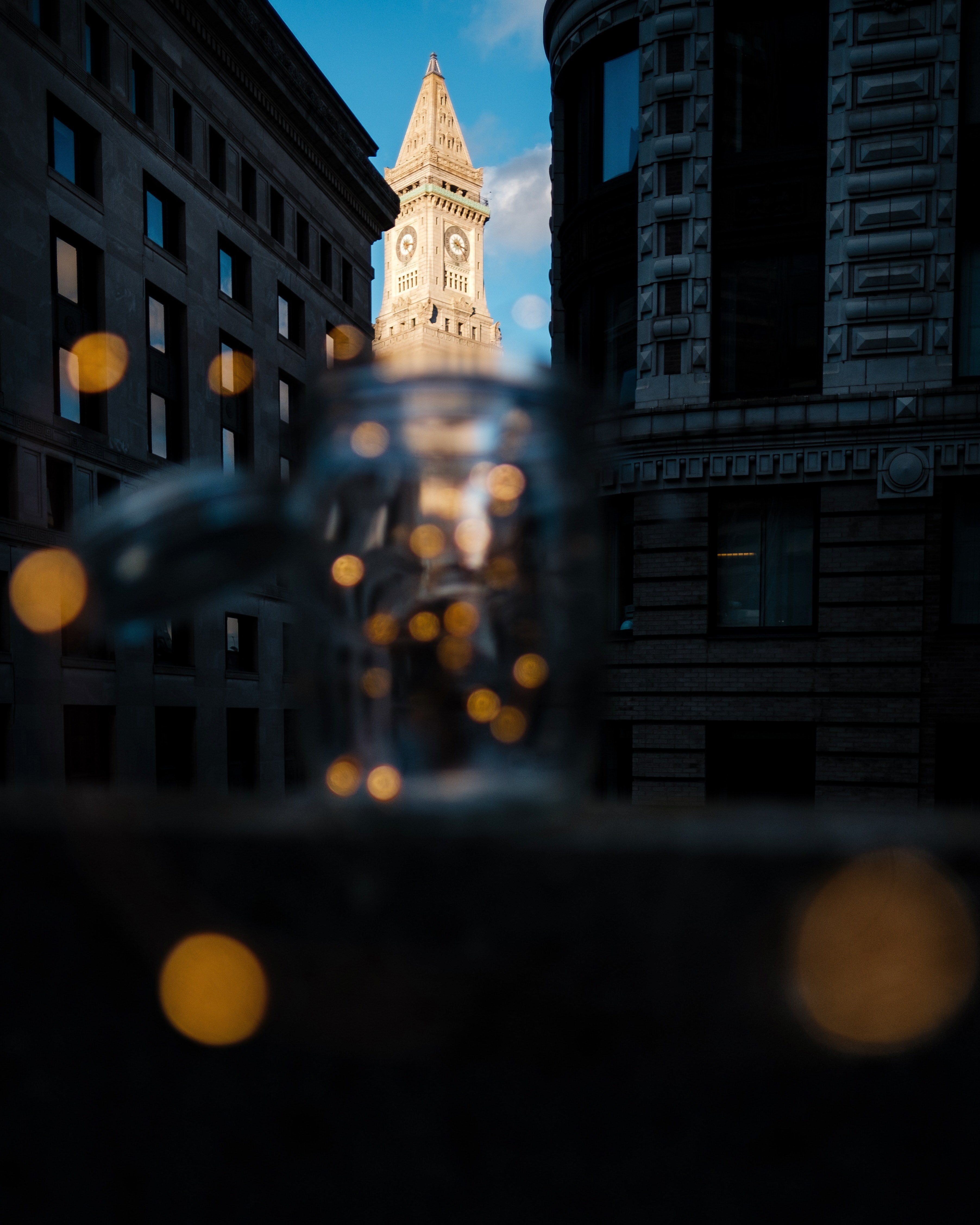 clock tower boston blur and bokeh hd, 4k, Phone HD Wallpaper