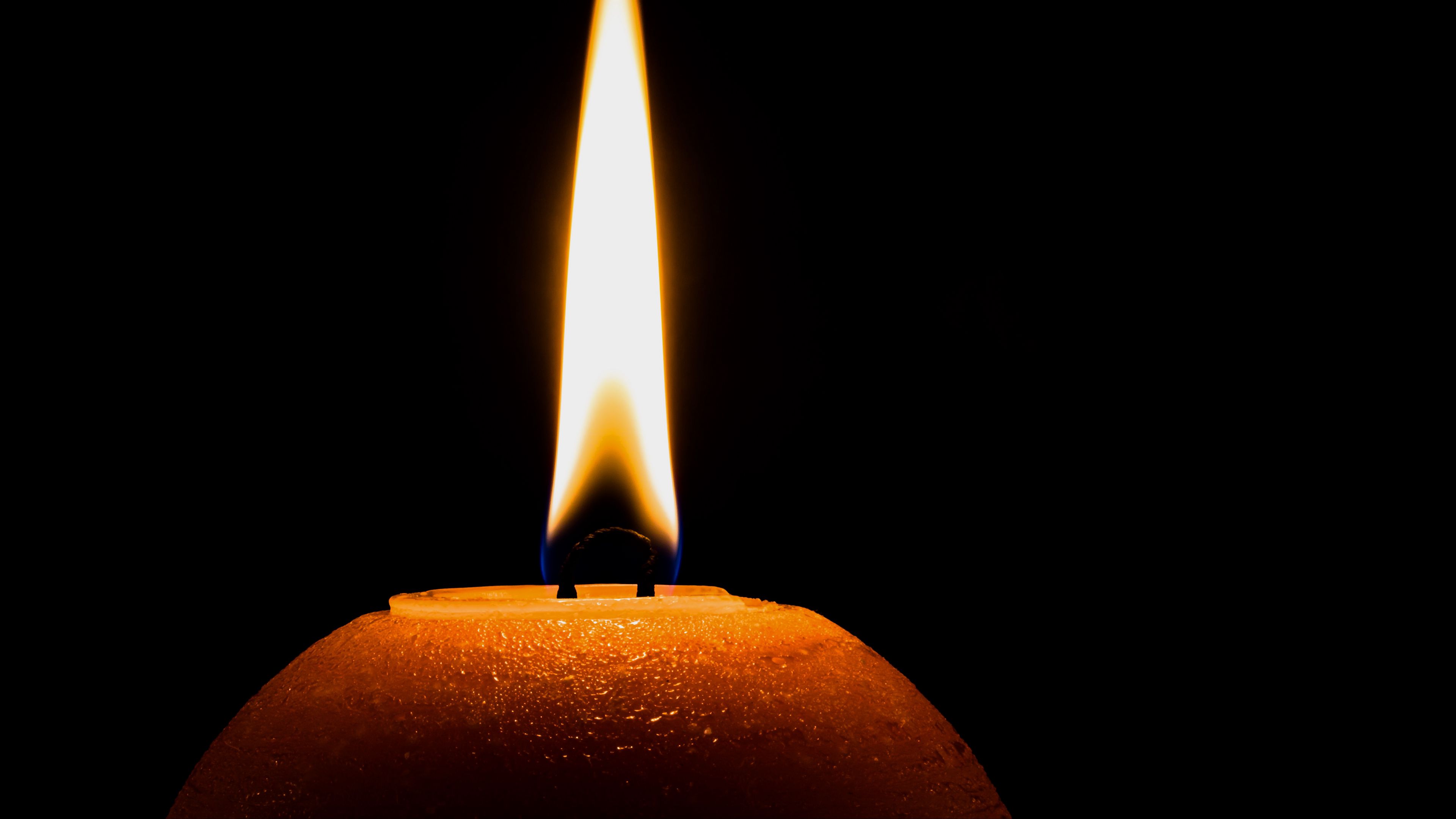 candle, flame, wax, drops, 4k, HD Wallpaper