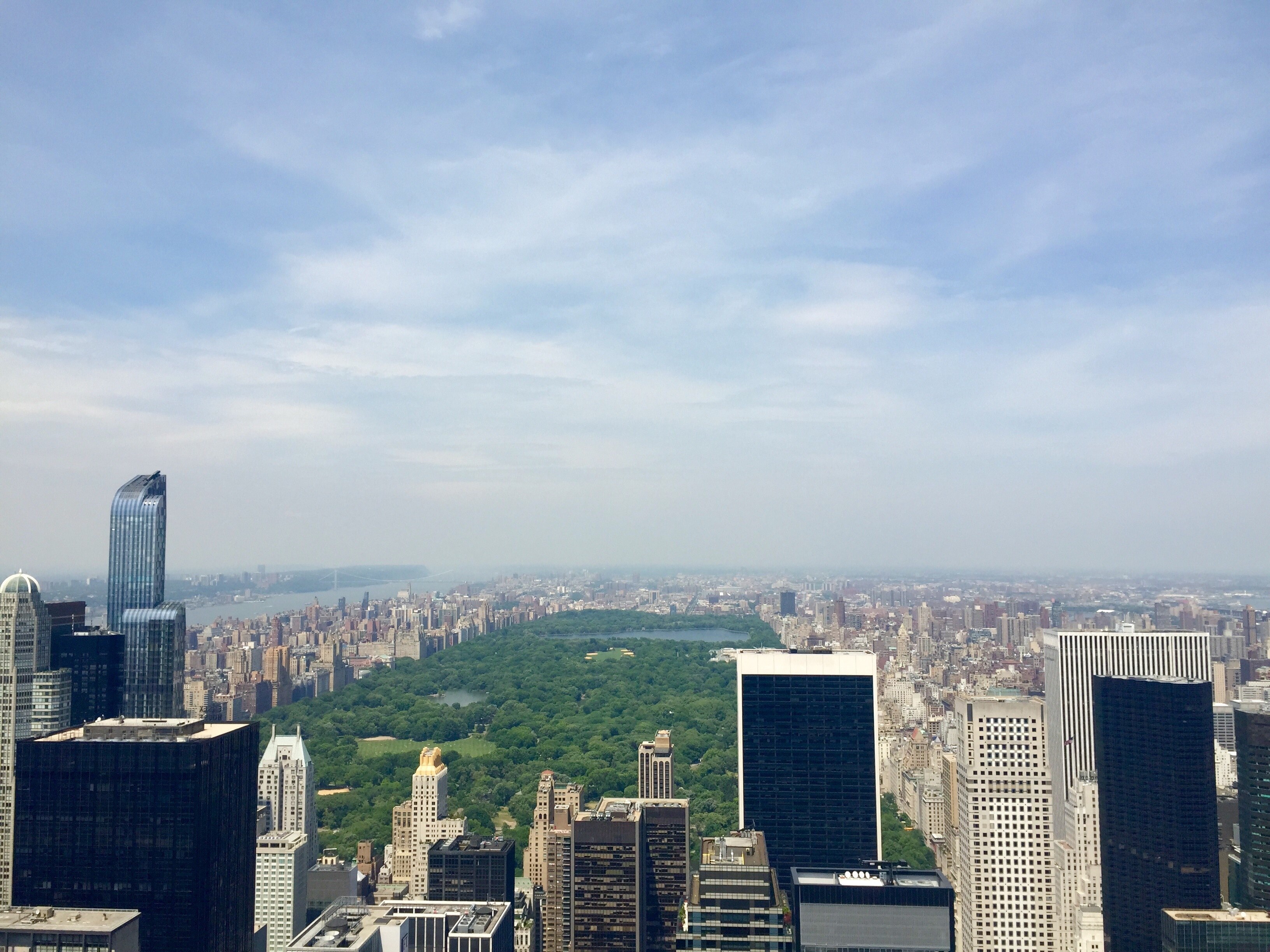 view from a skyscraper on new york citys central park, park in the middle of a city 4k, HD Wallpaper