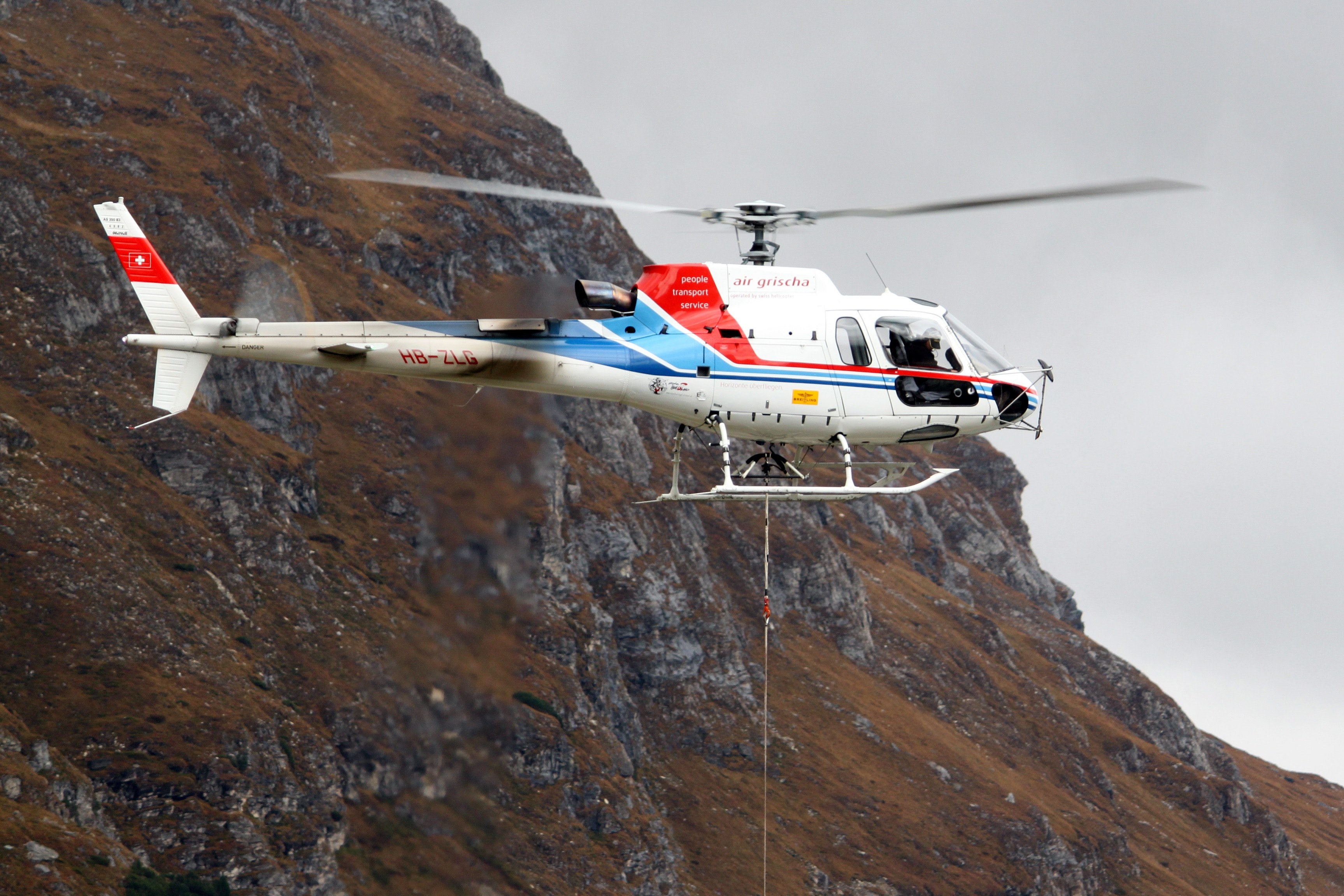 white blue and red helicopter rescue in lago di lei, helicopter lago di lei 4k, HD Wallpaper