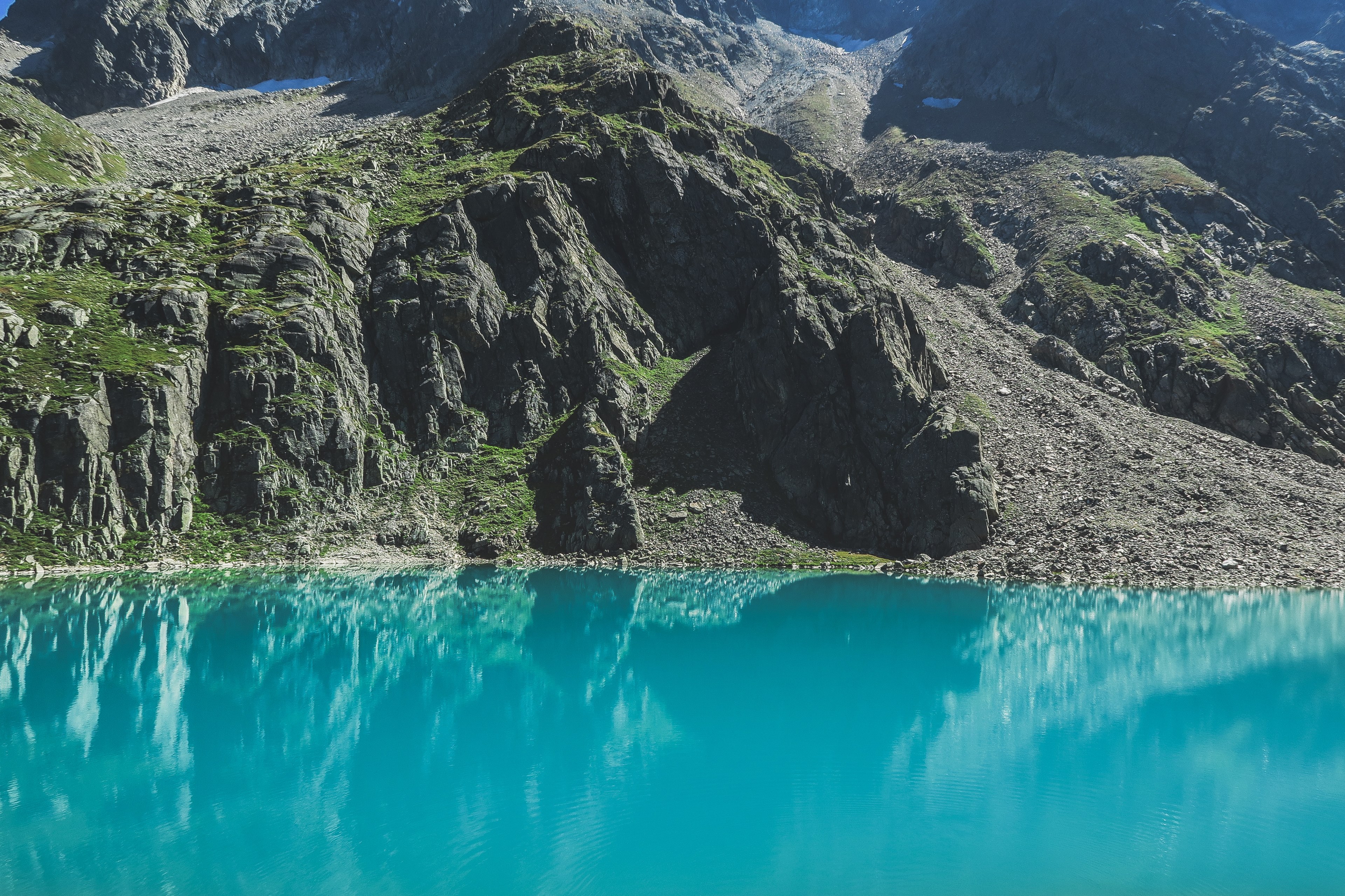 mountain alp mountain lake and lake 4k, HD Wallpaper