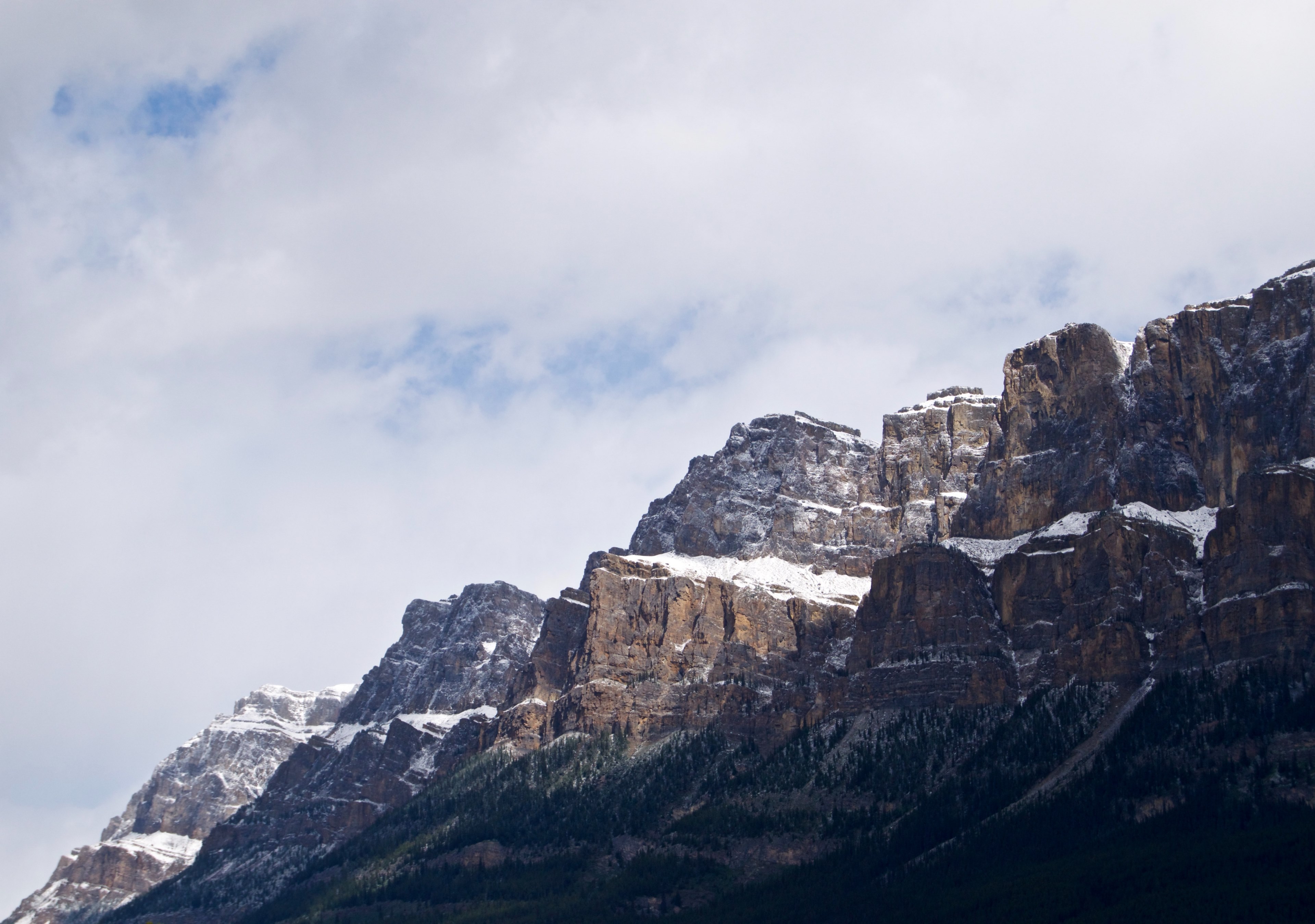 a side view of snow covered mountains with large clouds in canada, _snow covered mountains in canada 4k, HD Wallpaper