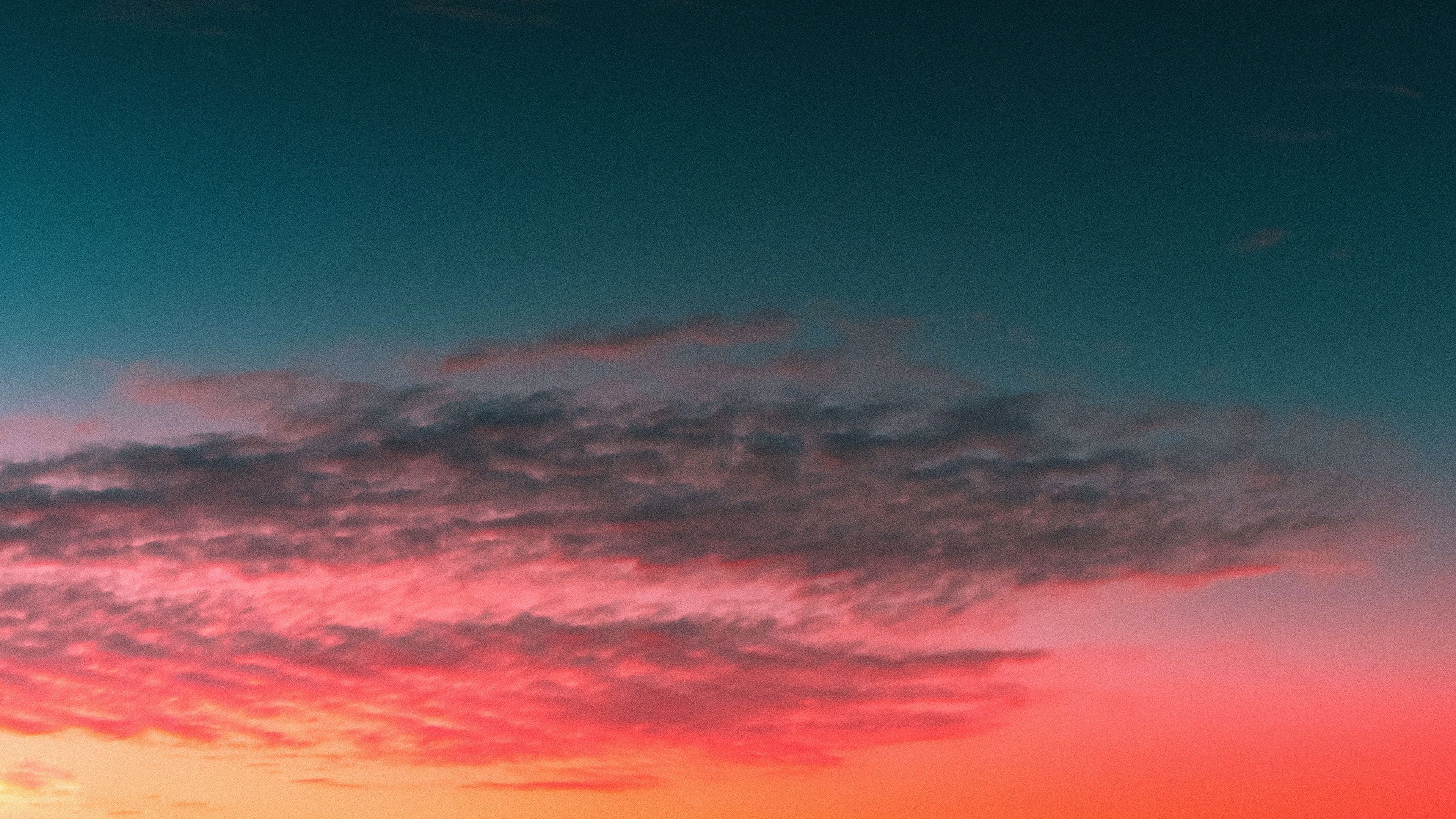 clouds, sky, sunset, 4k, HD Wallpaper