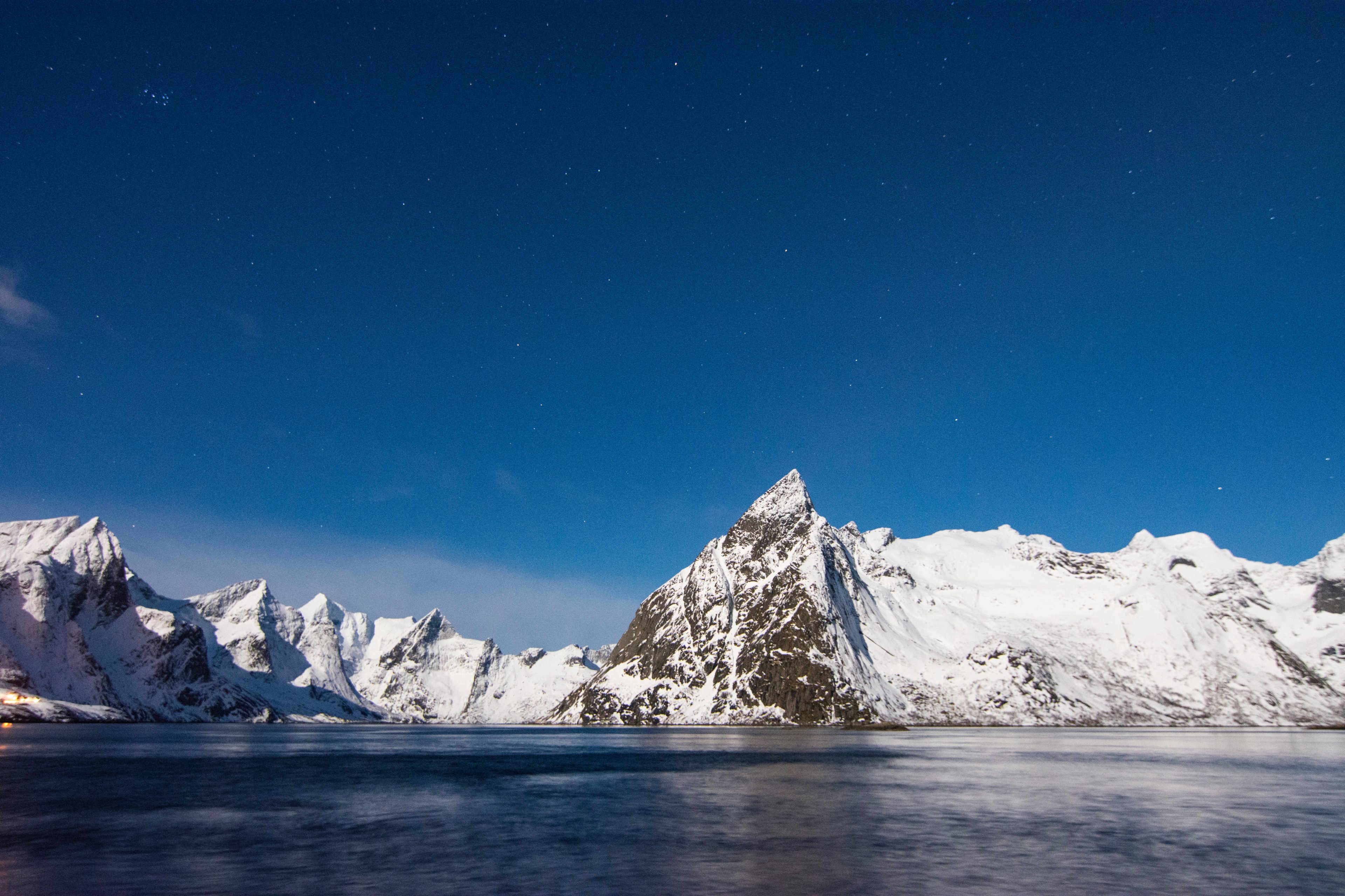 mountain snow water and ice 4k, HD Wallpaper