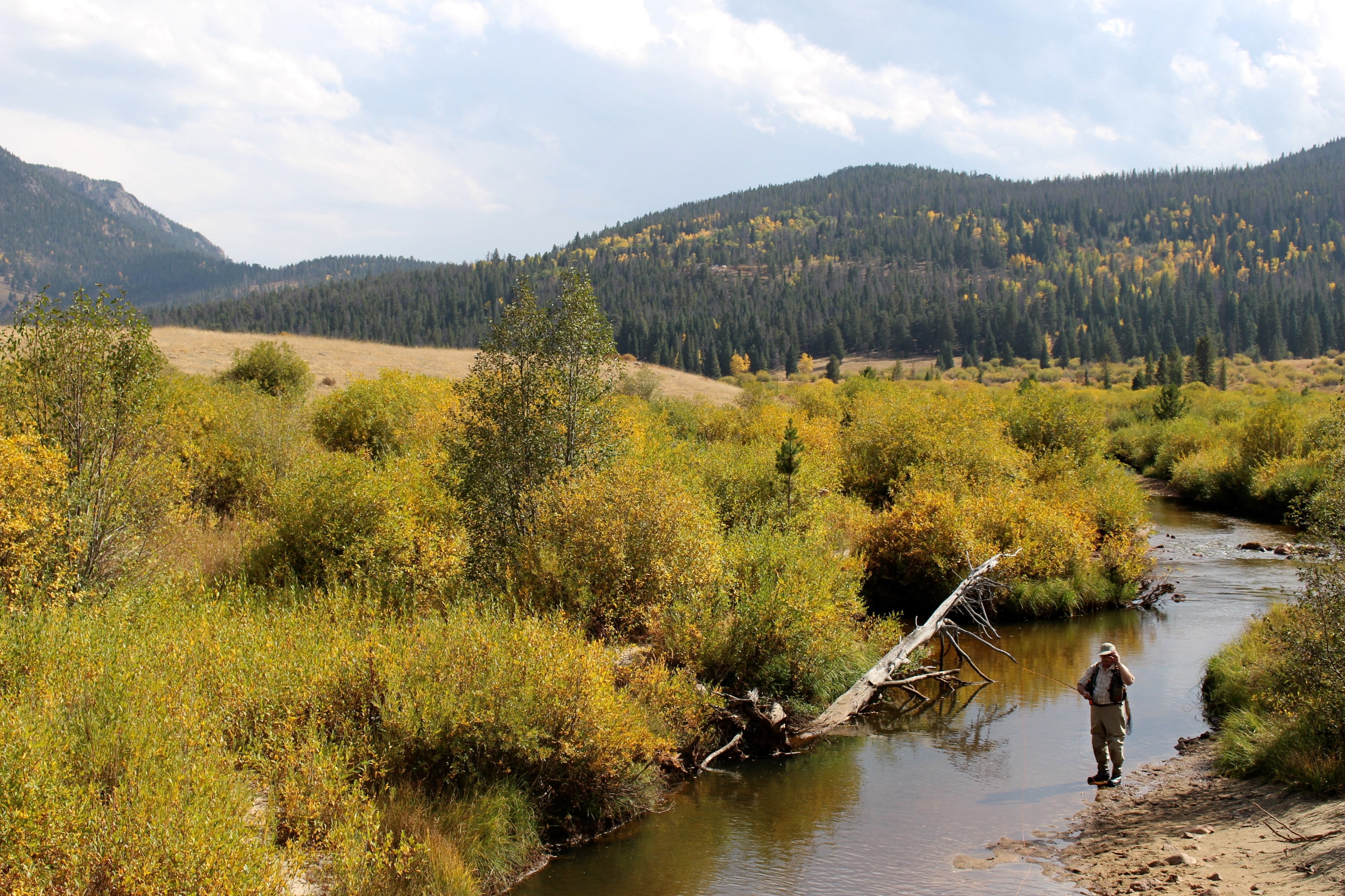 alpine rockymountain fishing and mountain 4k, HD Wallpaper