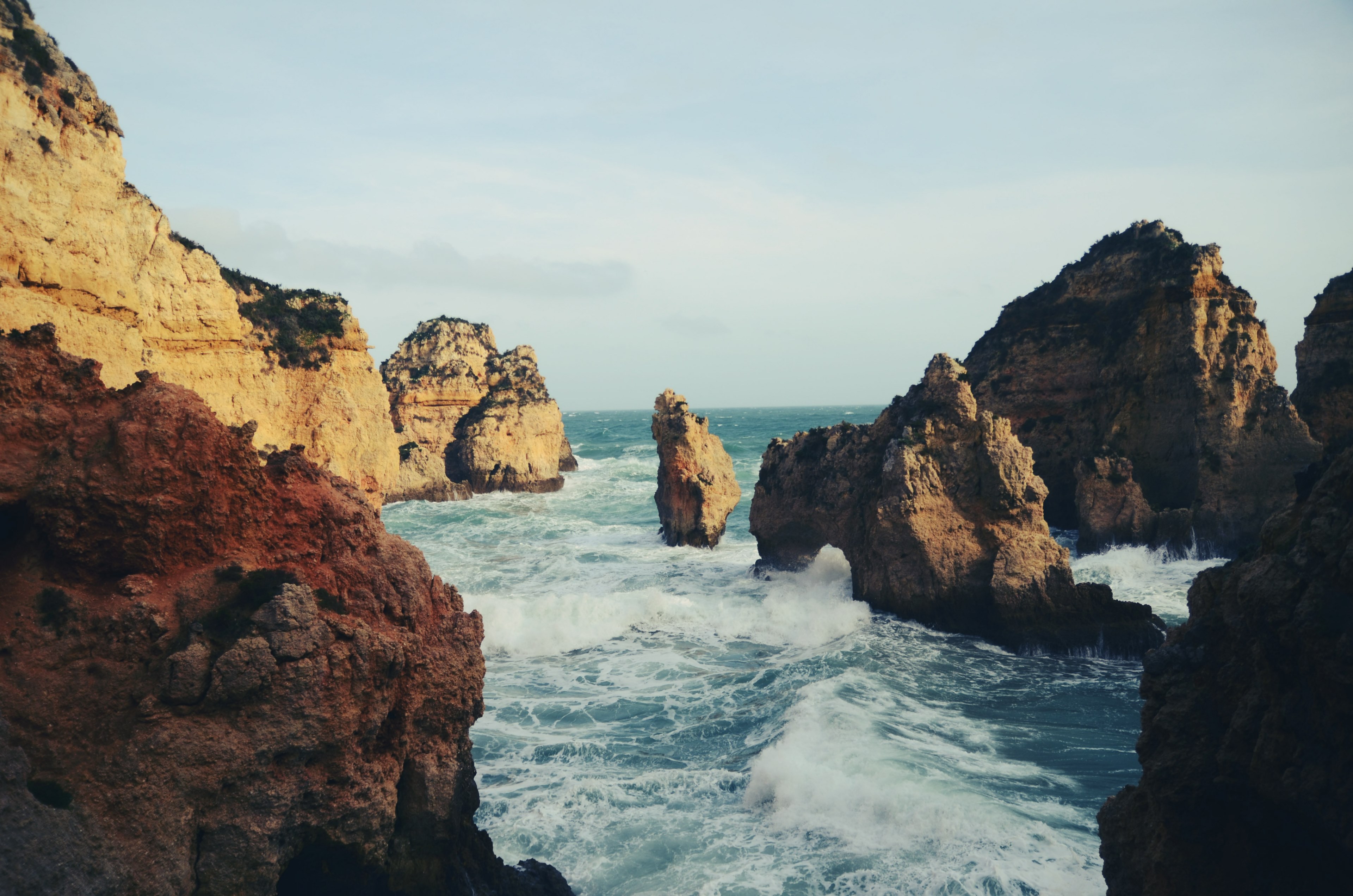rock ocean wafe and waves 4k, HD Wallpaper