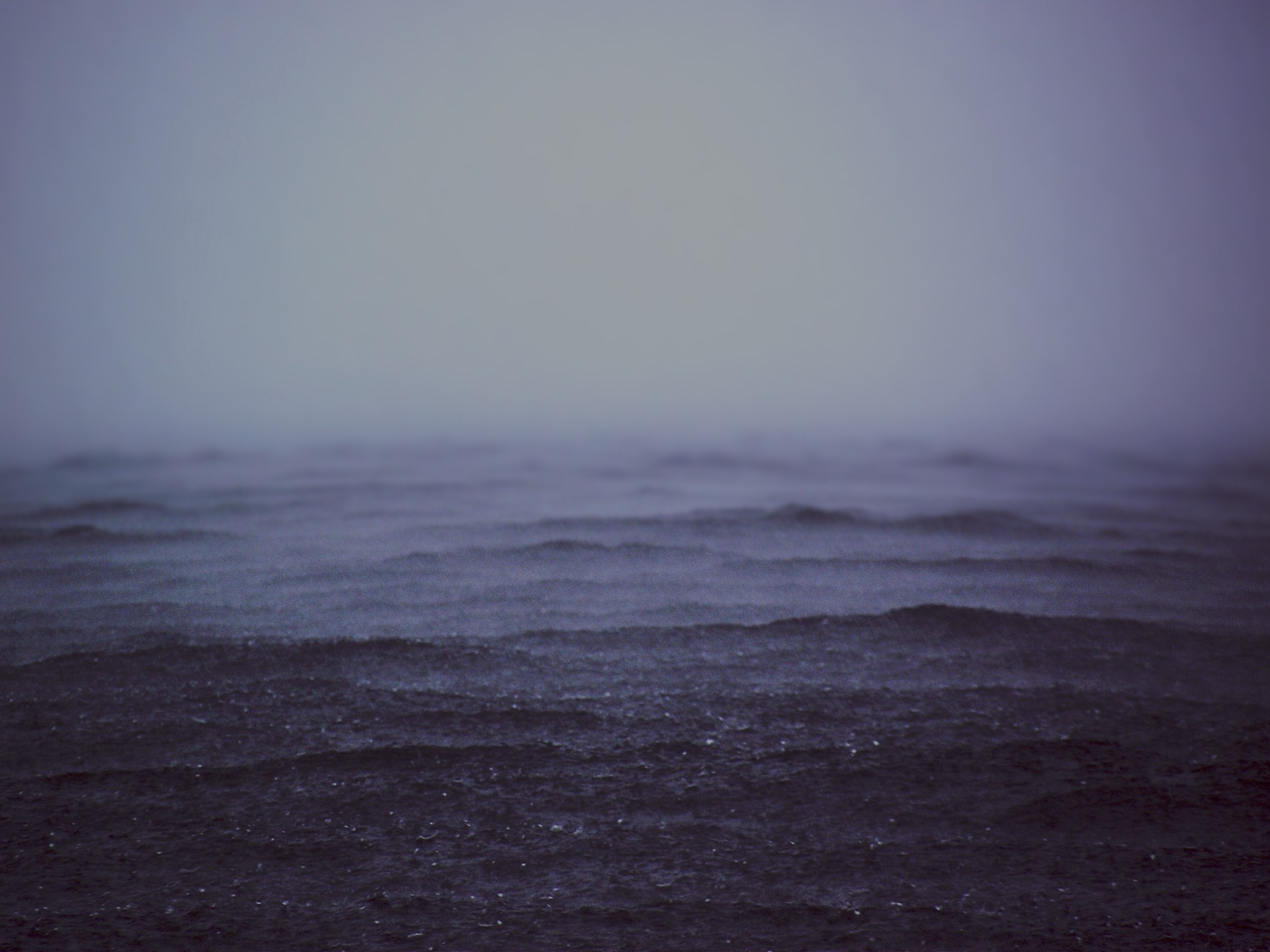 rain falls into dark stormy waters, drop in the ocean 4k, HD Wallpaper