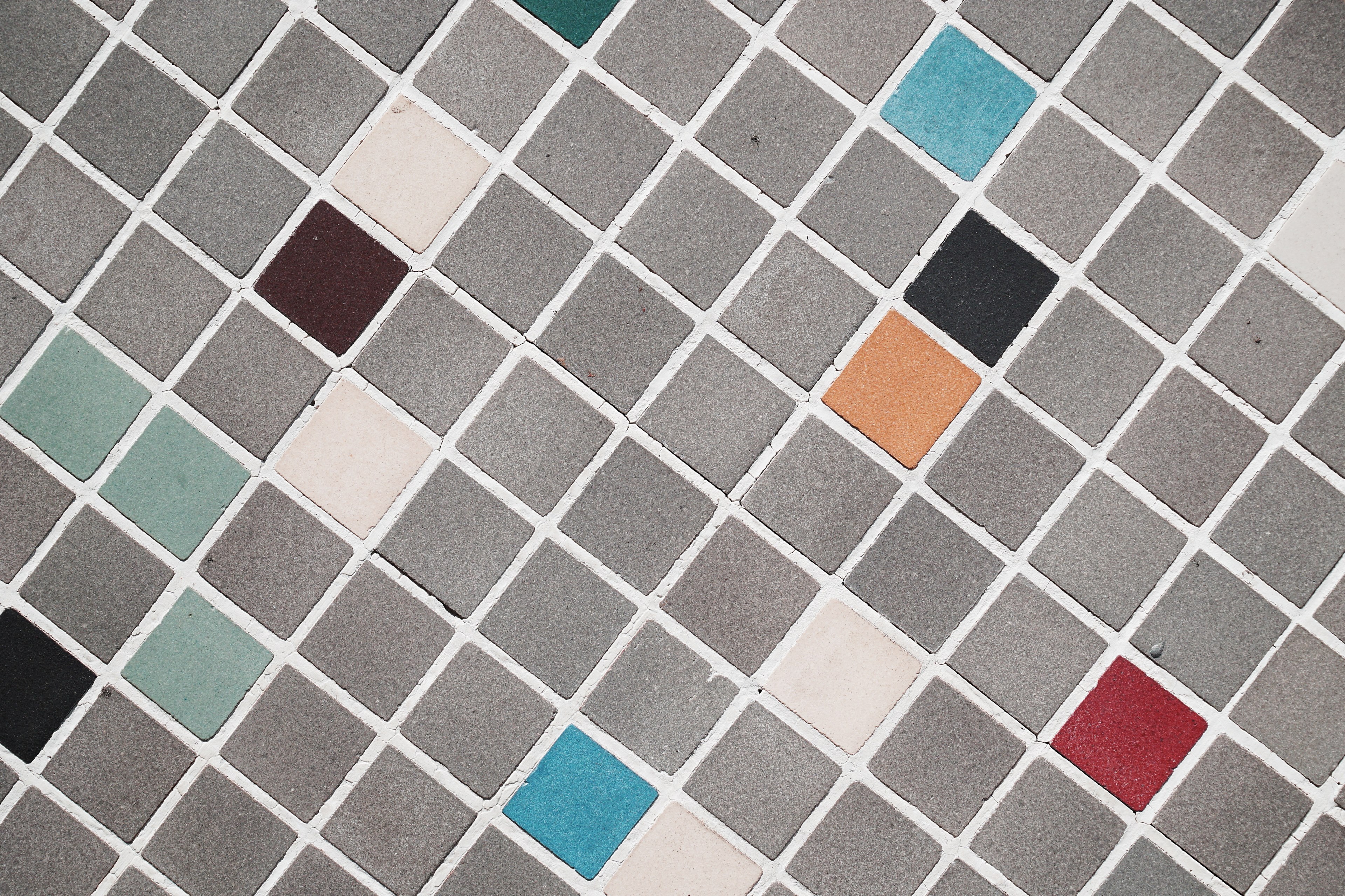 tile pattern square and mosaic 4k, HD Wallpaper