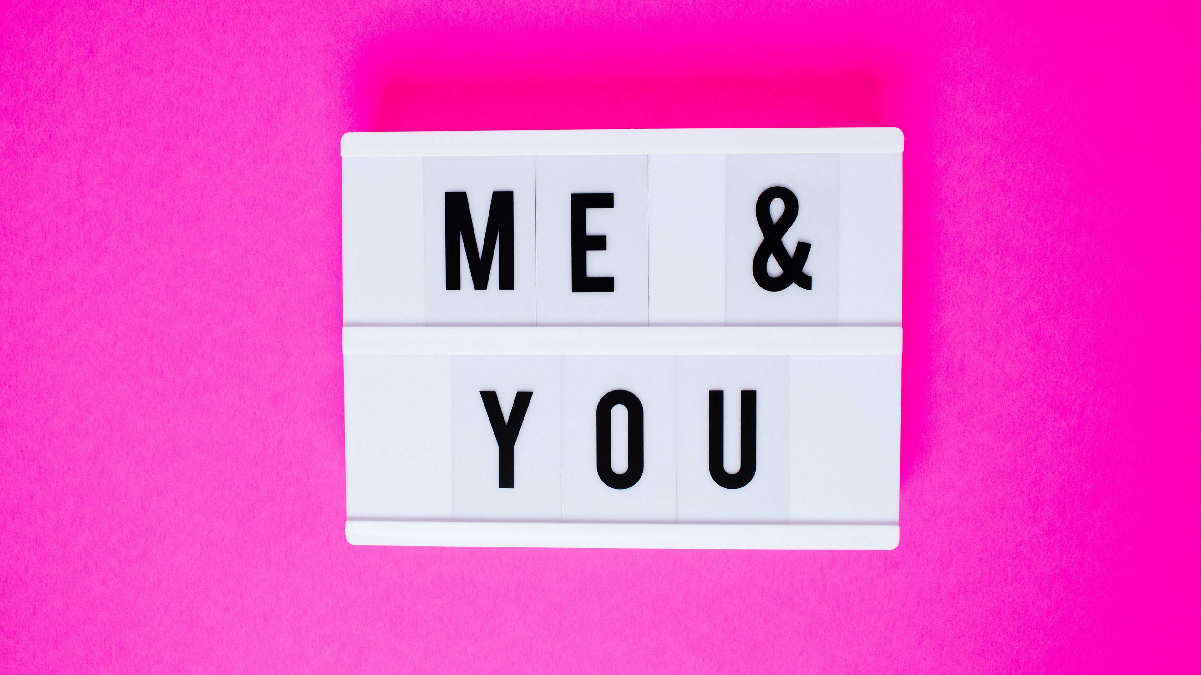 me and you, inscription, words, 4k, HD Wallpaper