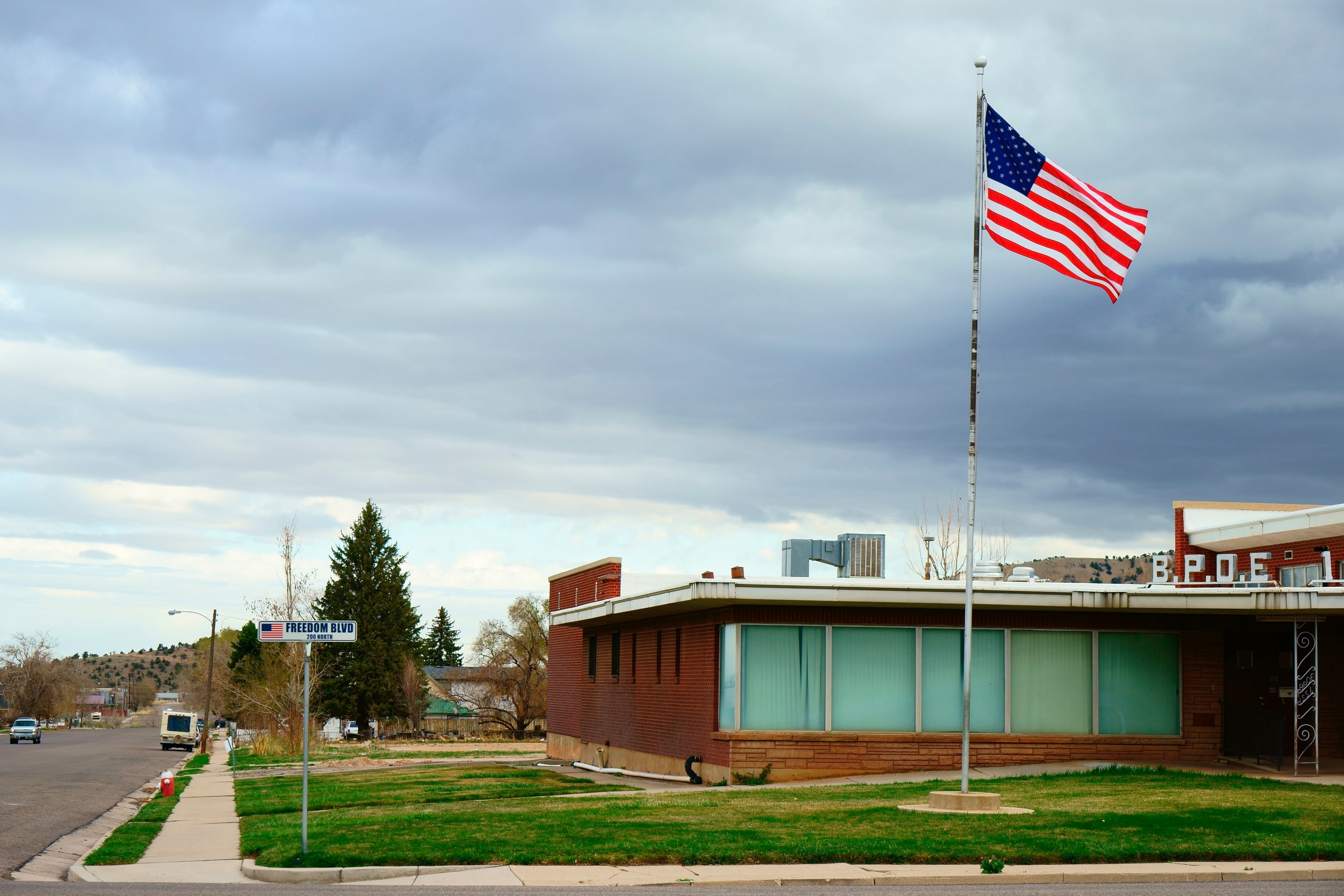 building patriotism cloud and sky 4k, HD Wallpaper