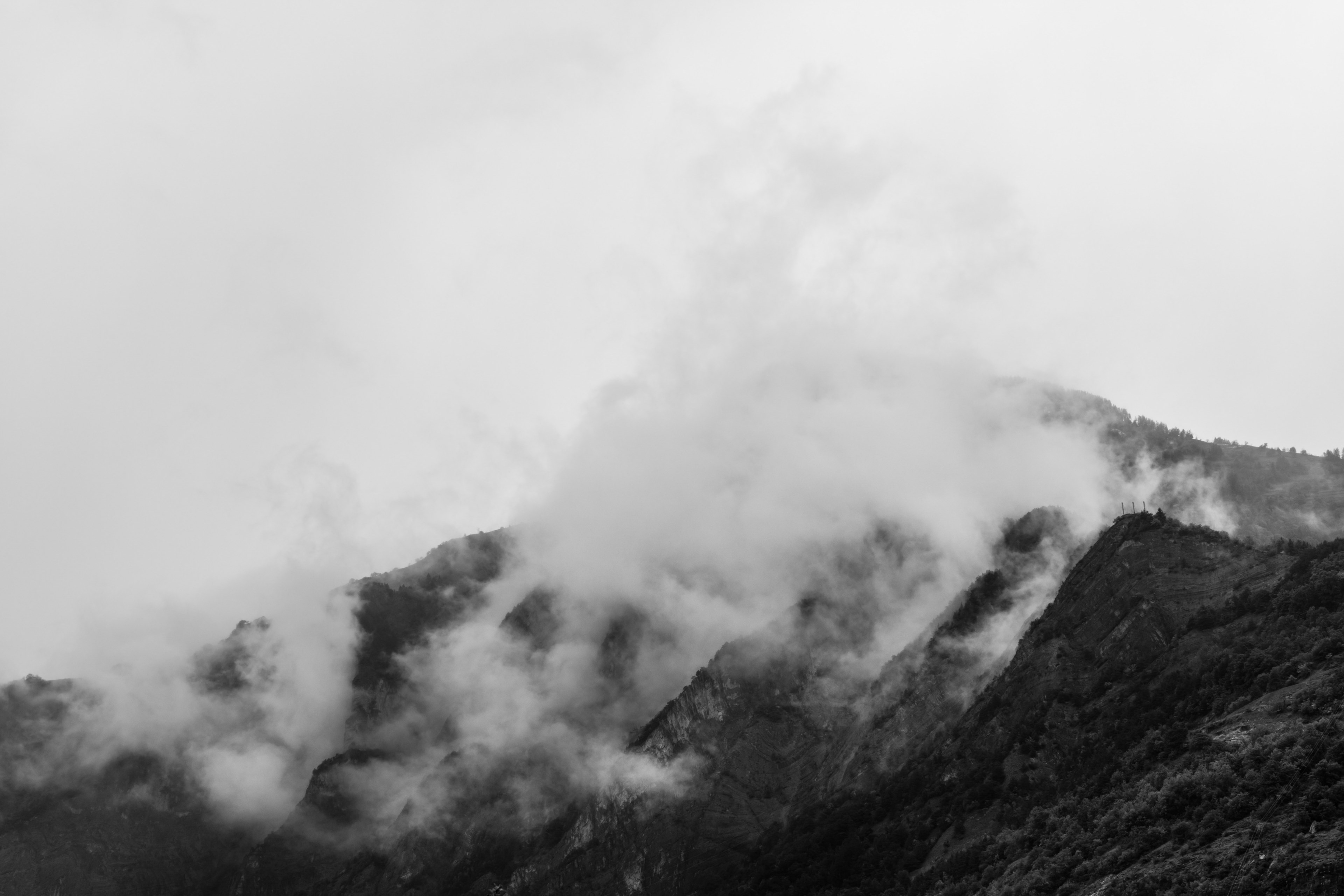 mountain trip europe and cliff 4k, HD Wallpaper