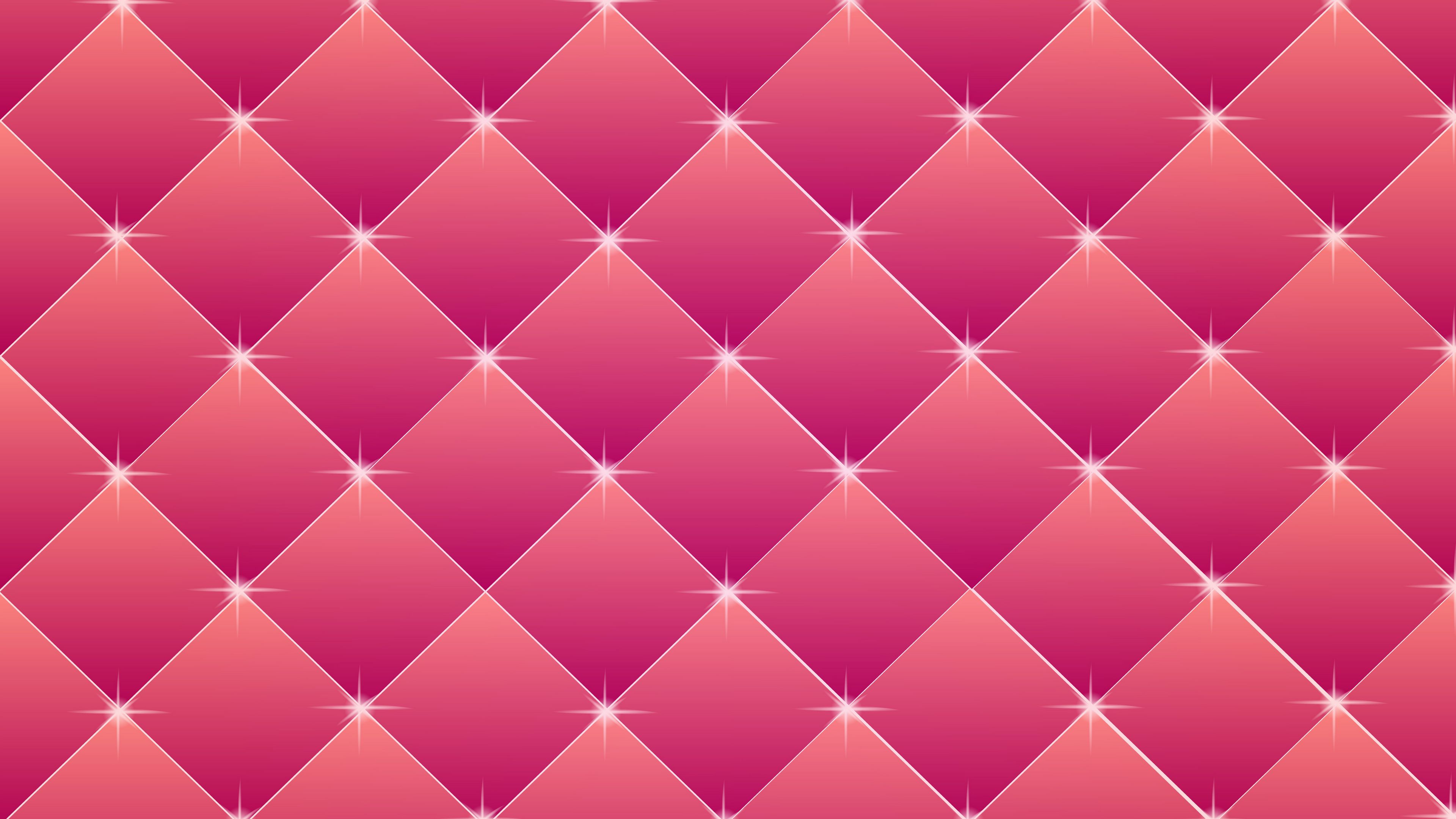 squares, rhombuses, pink, glitter, 4k, HD Wallpaper