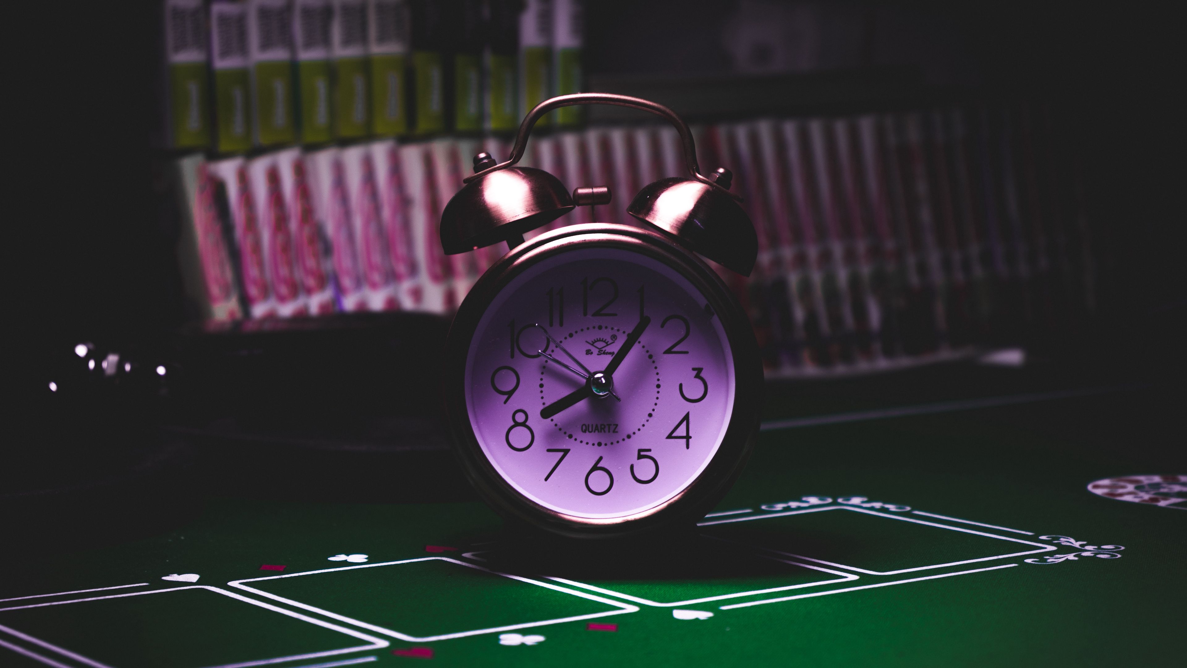 alarm clock, clock, dial, table, 4k, HD Wallpaper
