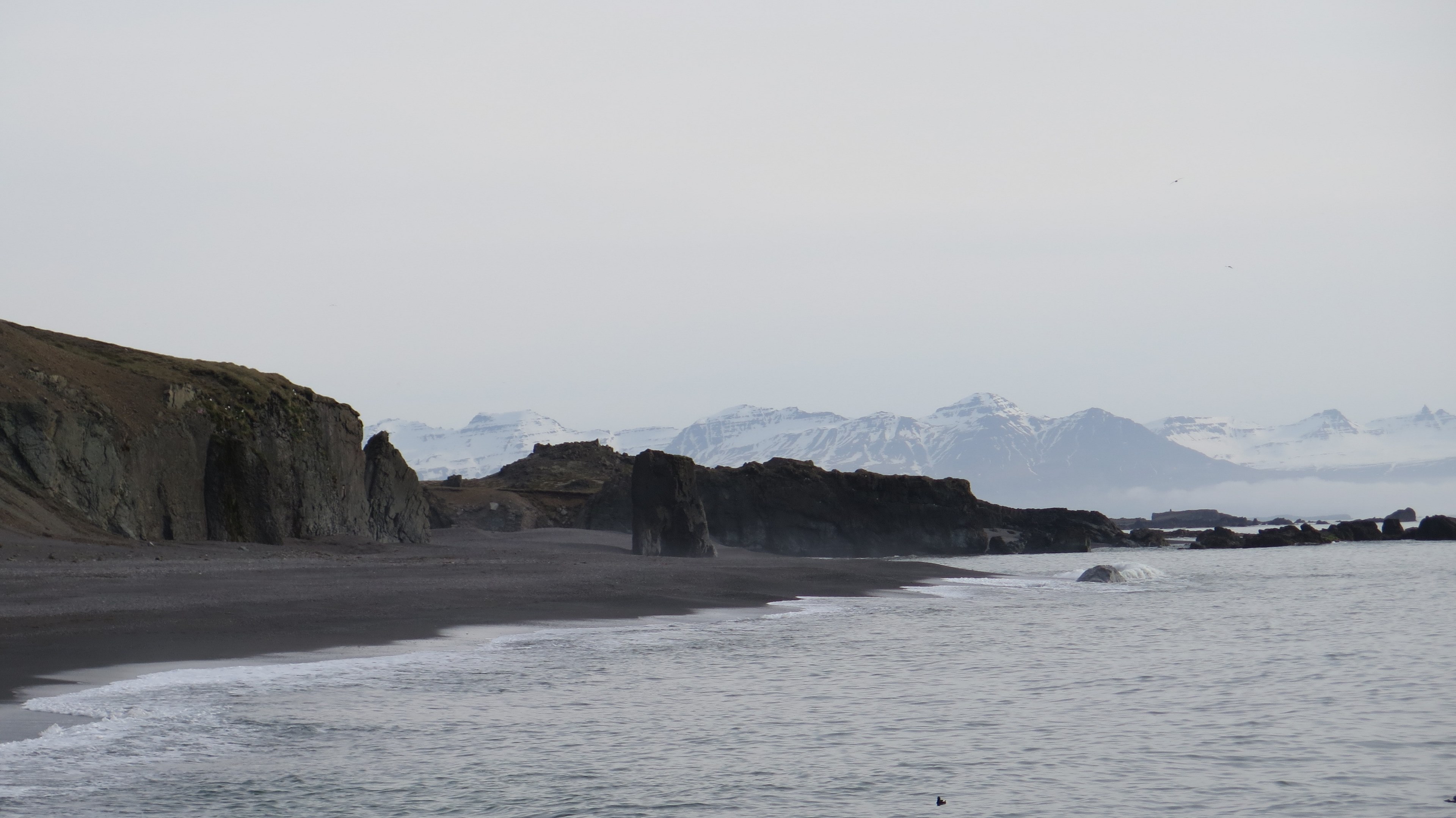sand rock mountain range and black sand 4k, HD Wallpaper