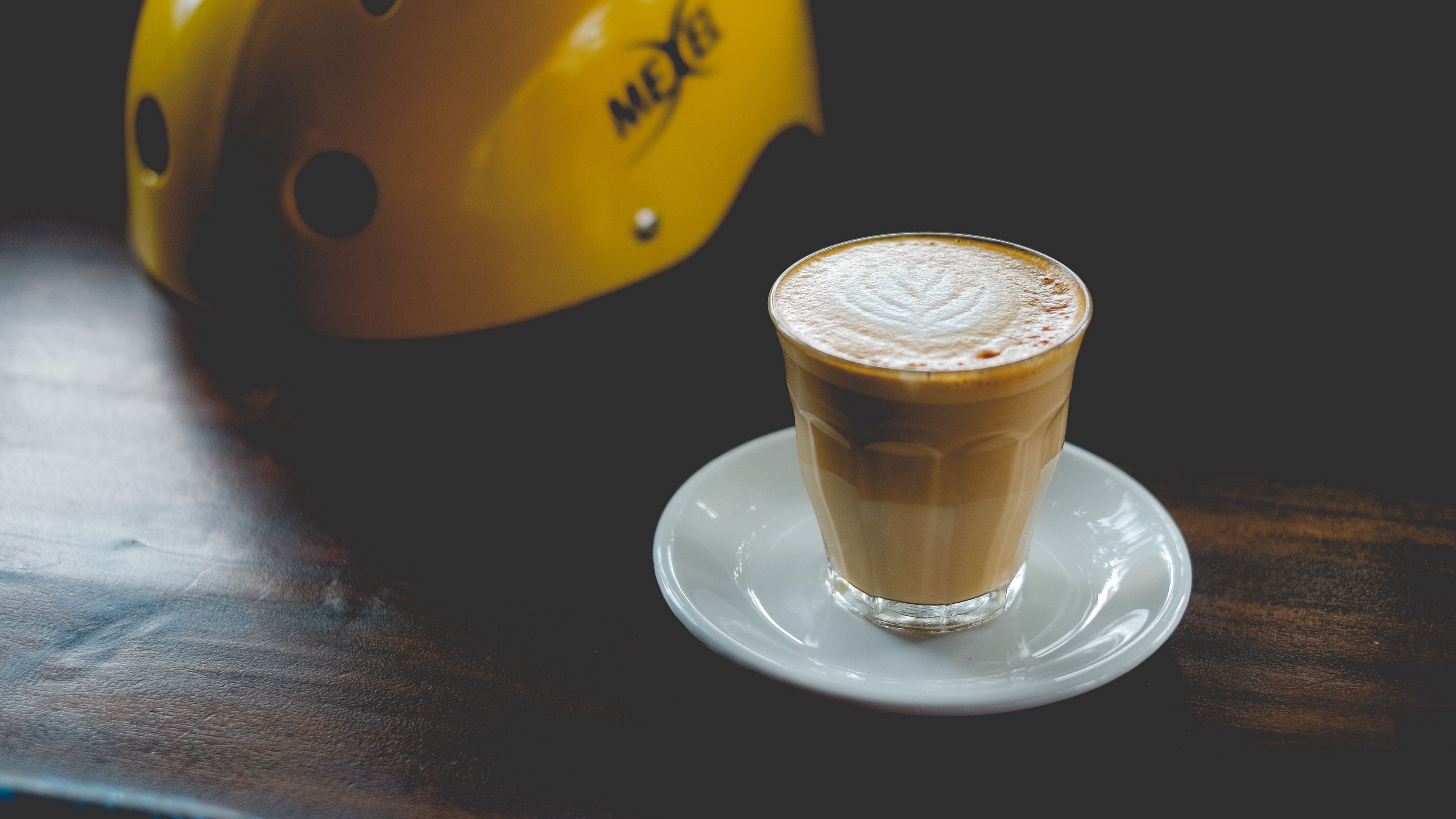 coffee, cappuccino, glass, foam, 4k, HD Wallpaper