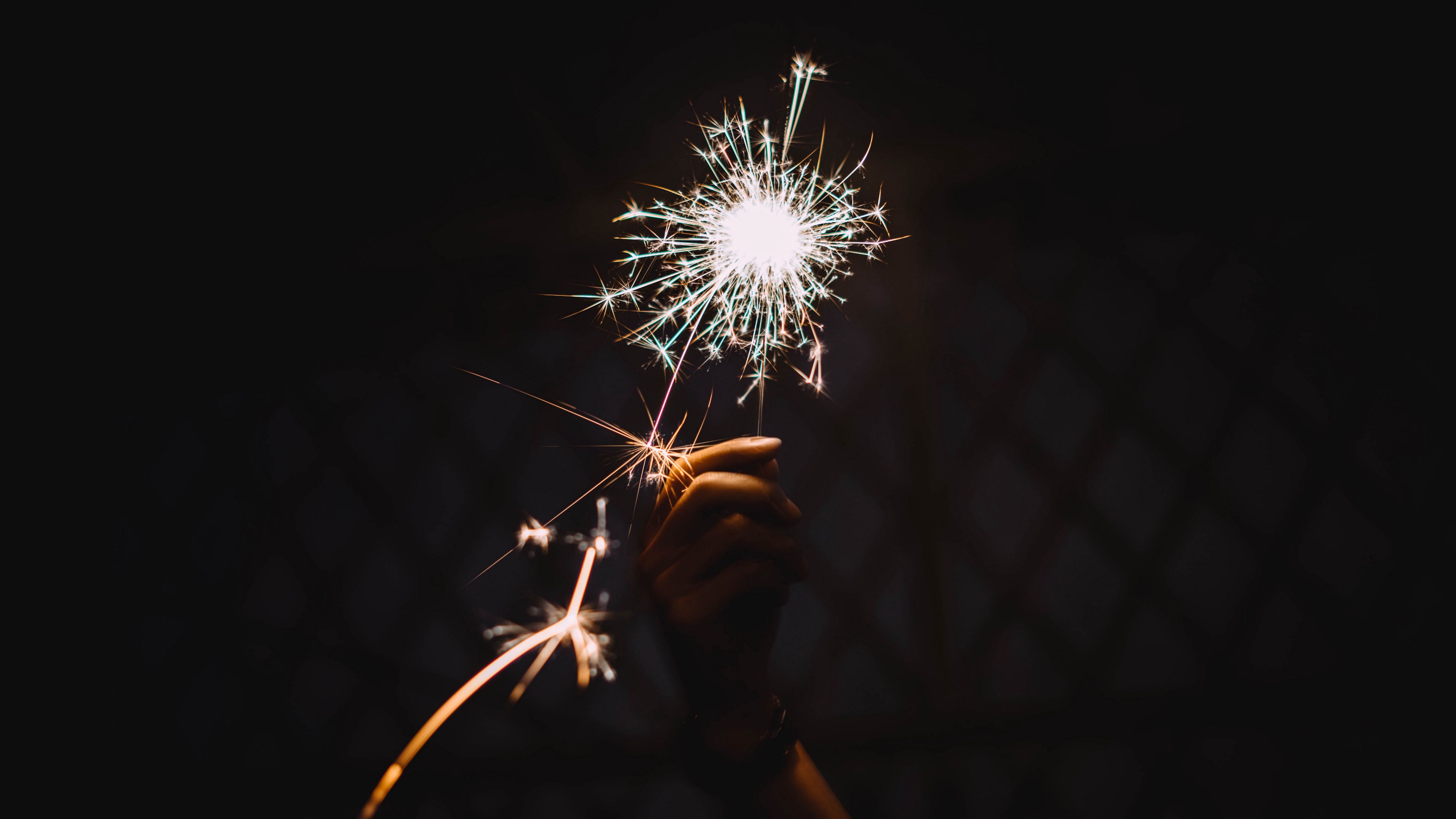 bengal fire, hand, glitter, 4k, HD Wallpaper
