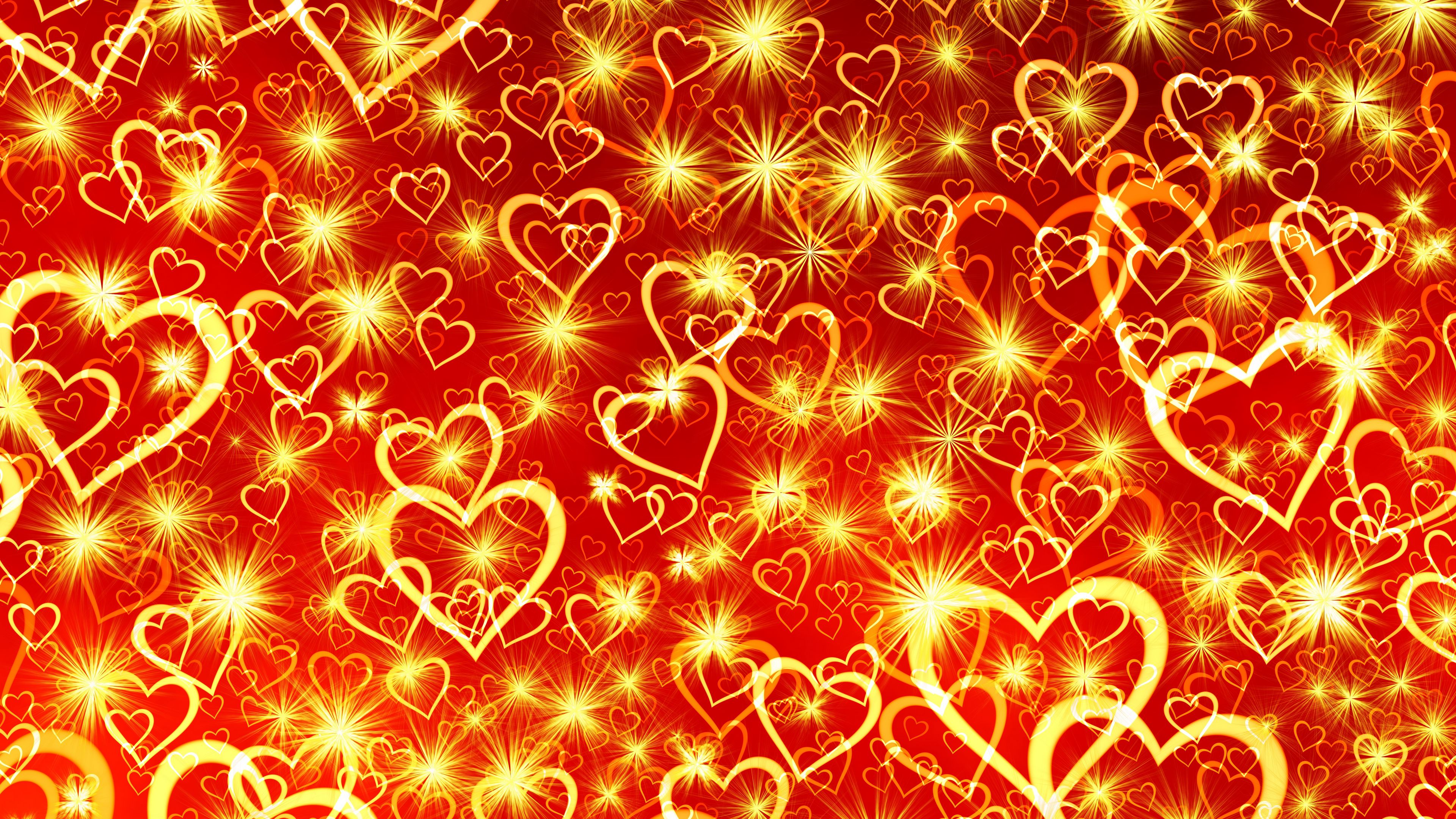 heart, art, shine, 4k, HD Wallpaper