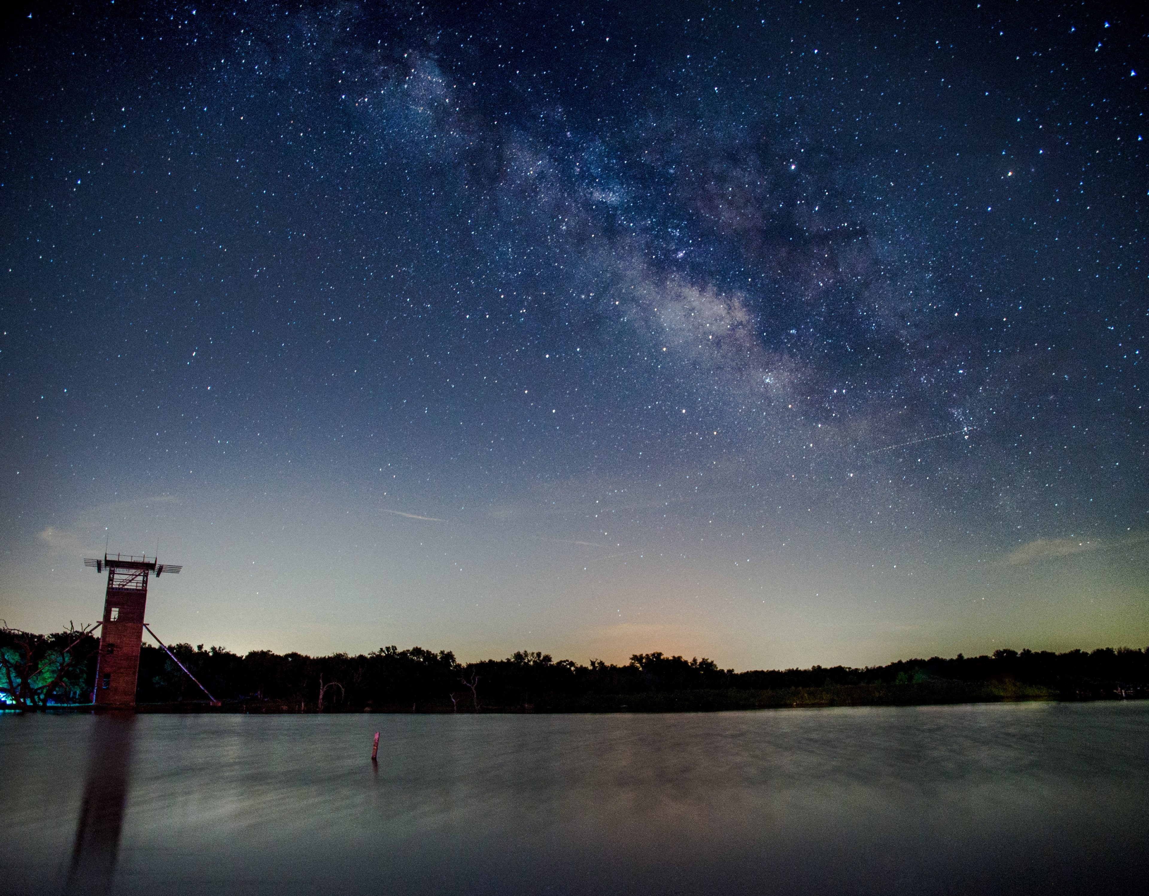 a blue cloudy sky full of stars, _texas sky 4k, HD Wallpaper