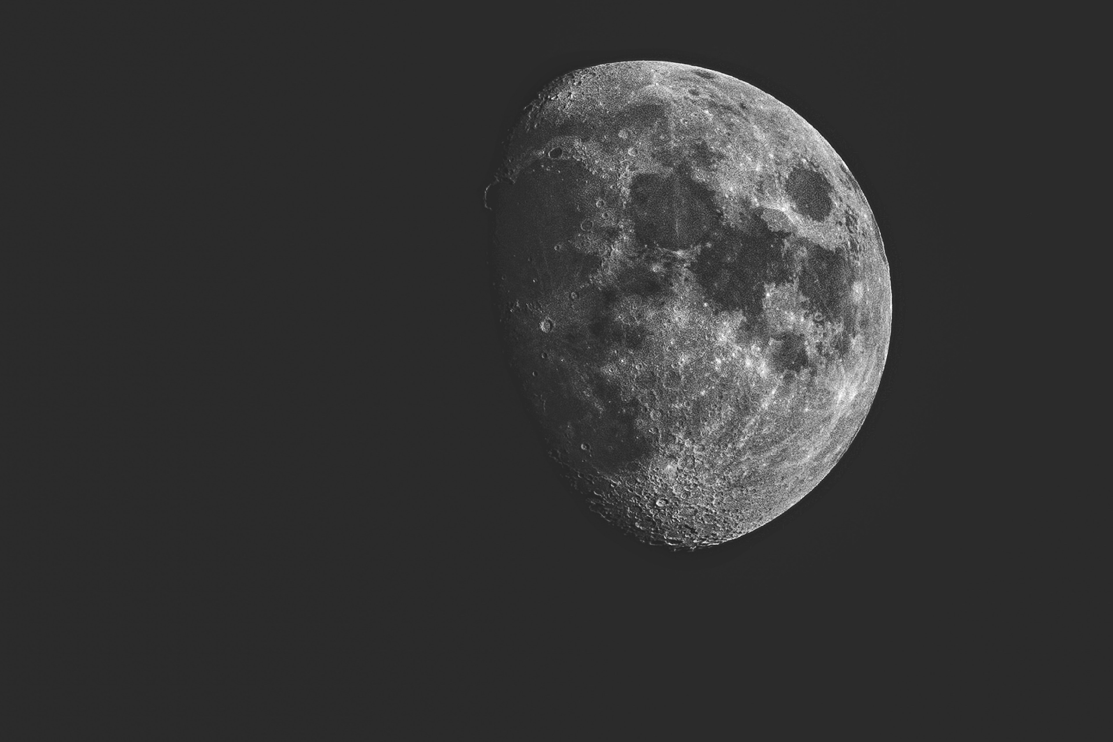 close up of the moon with lunar craters visible as seen from nove, moon 4k, HD Wallpaper