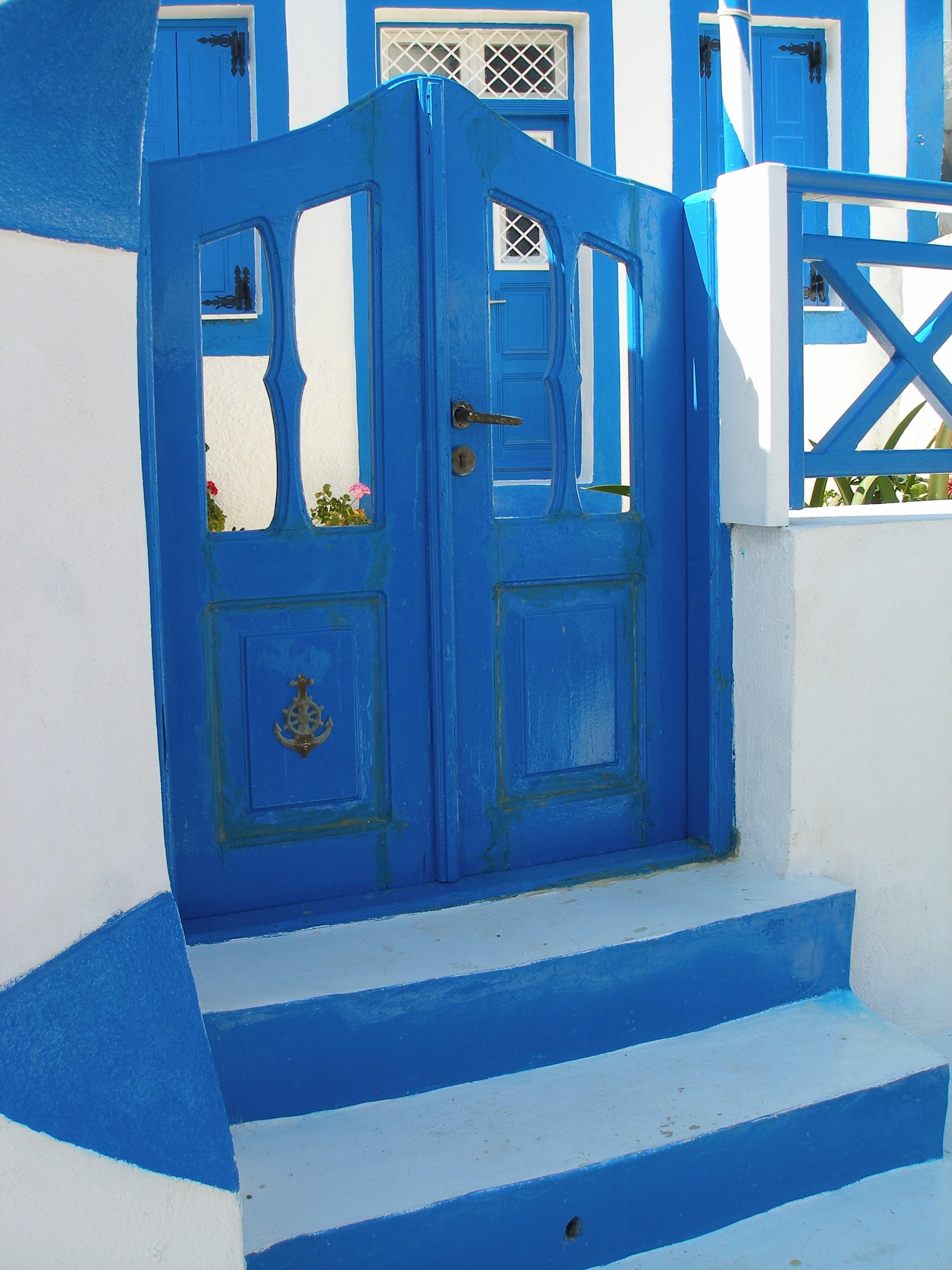 doorway greece and door hd, 4k, Phone HD Wallpaper