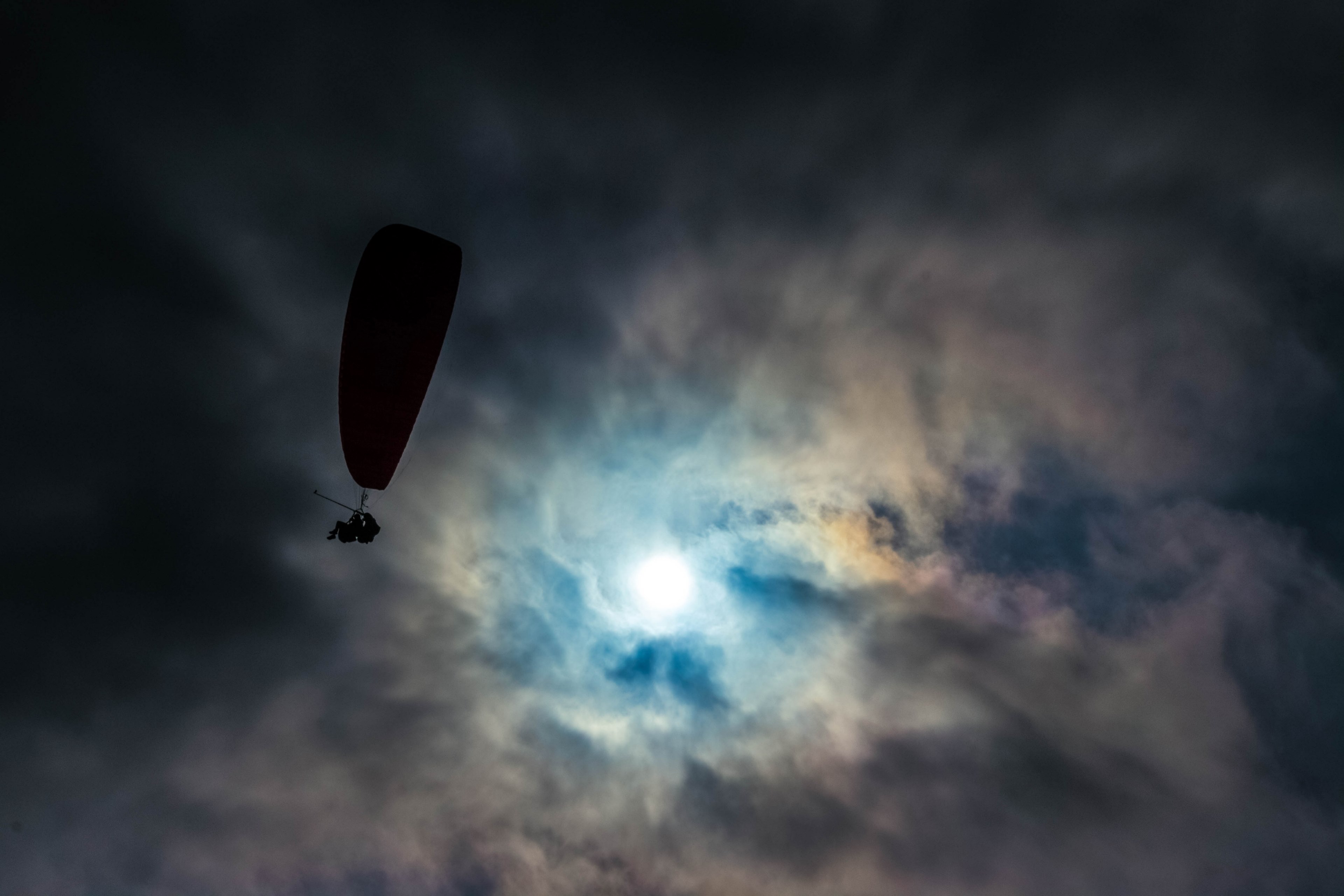 cloud overcast parachute and sport 4k, HD Wallpaper