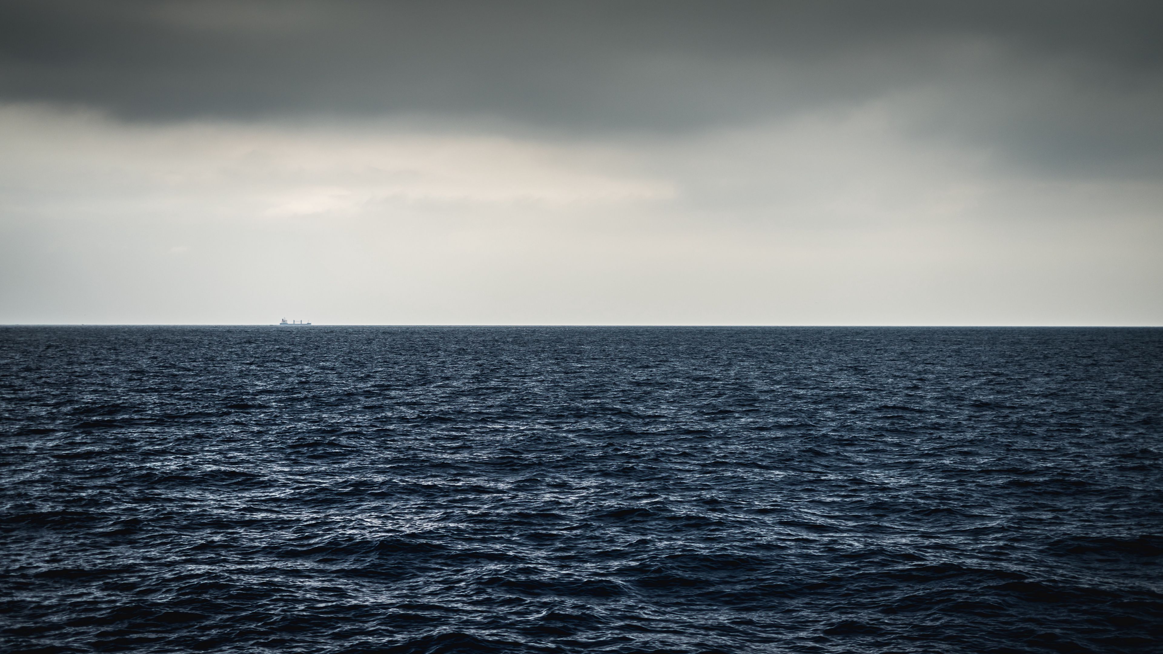 sea, horizon, waves, 4k, HD Wallpaper