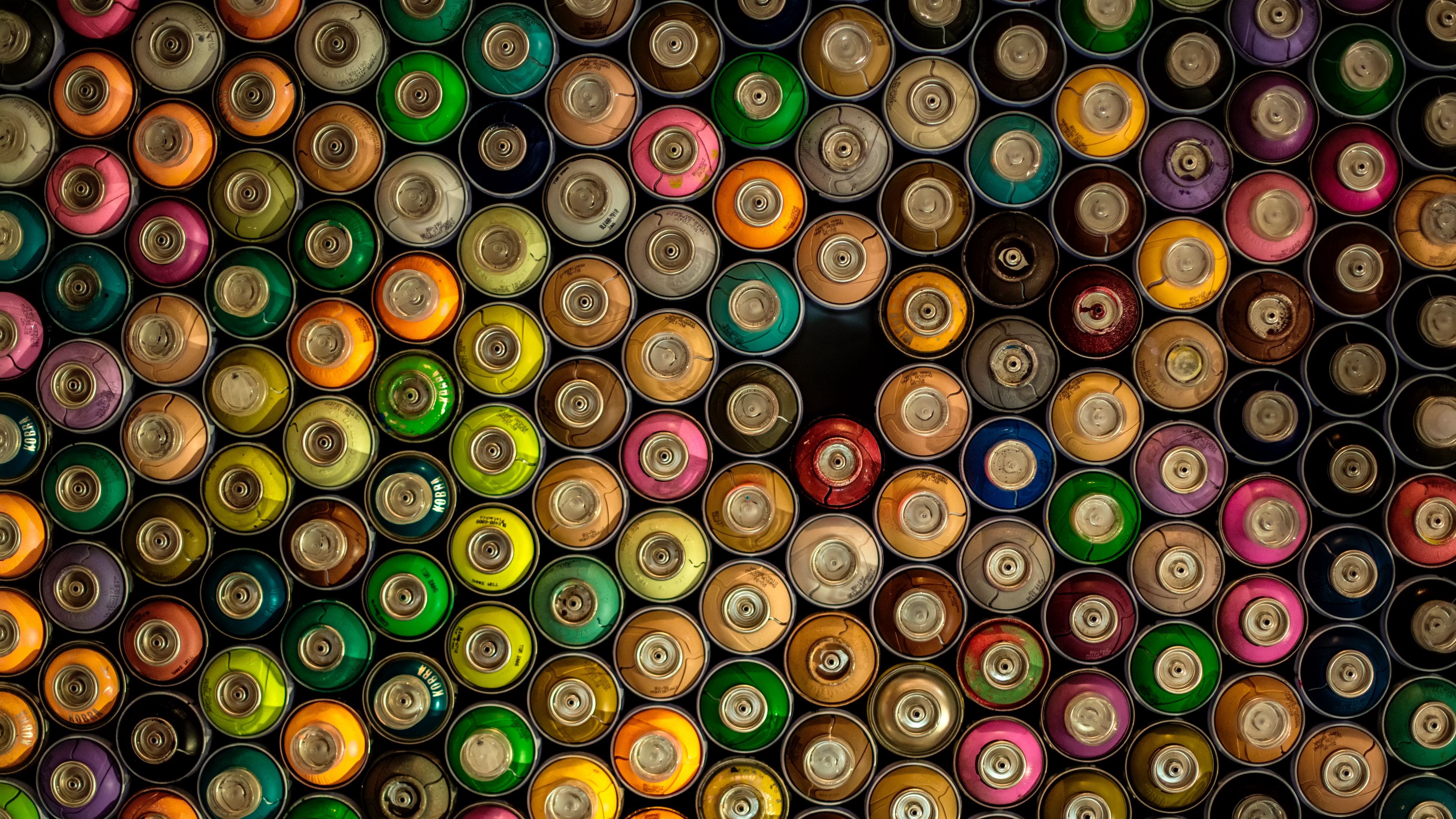 aerosol paint, paint, colorful, 4k, HD Wallpaper