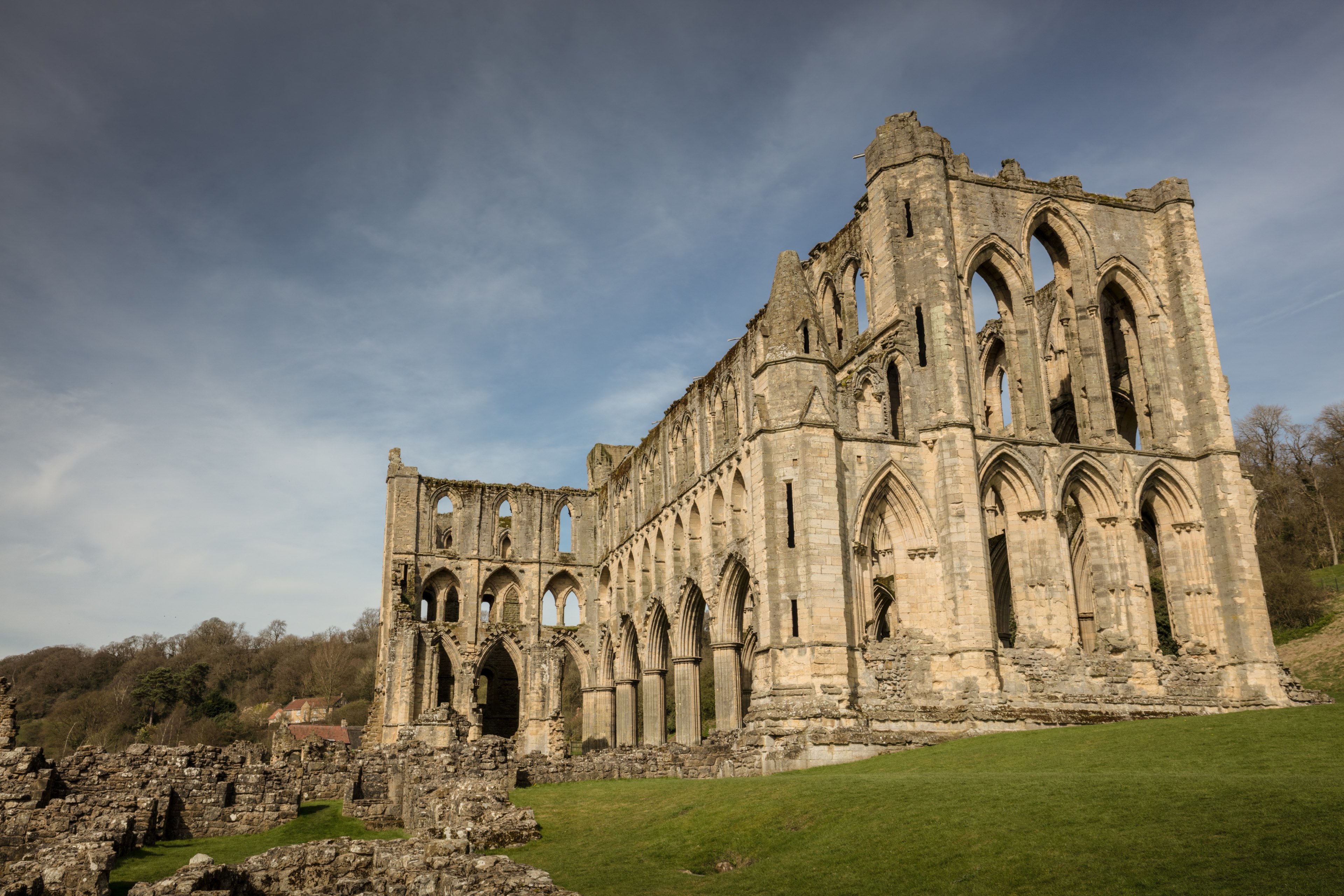 ruin england yorkshire and pritty 4k, HD Wallpaper