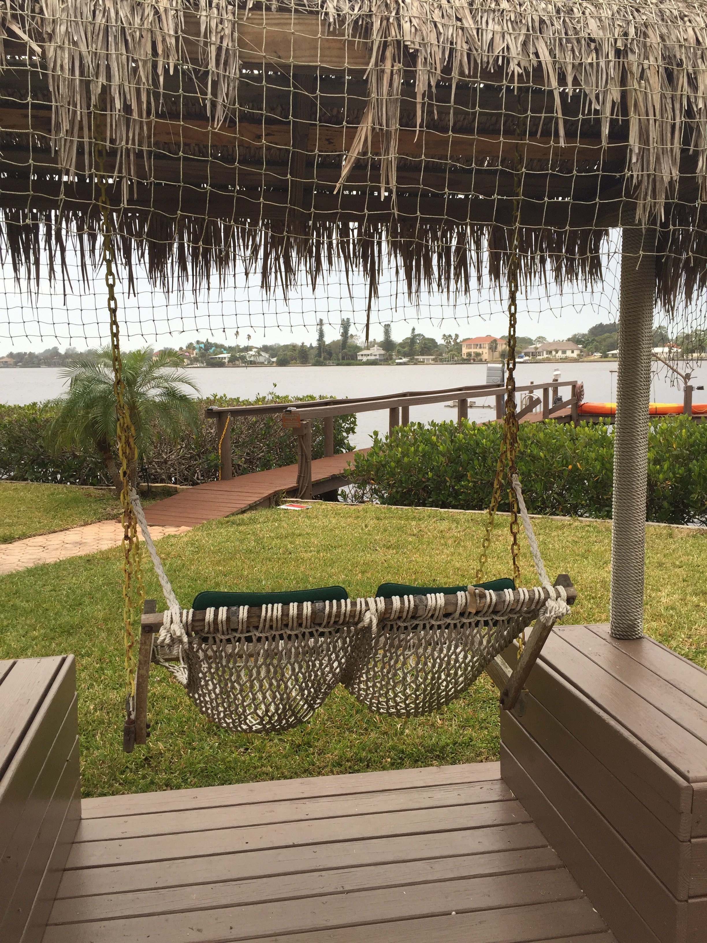 tropical water swing and chair hd, 4k, Phone HD Wallpaper