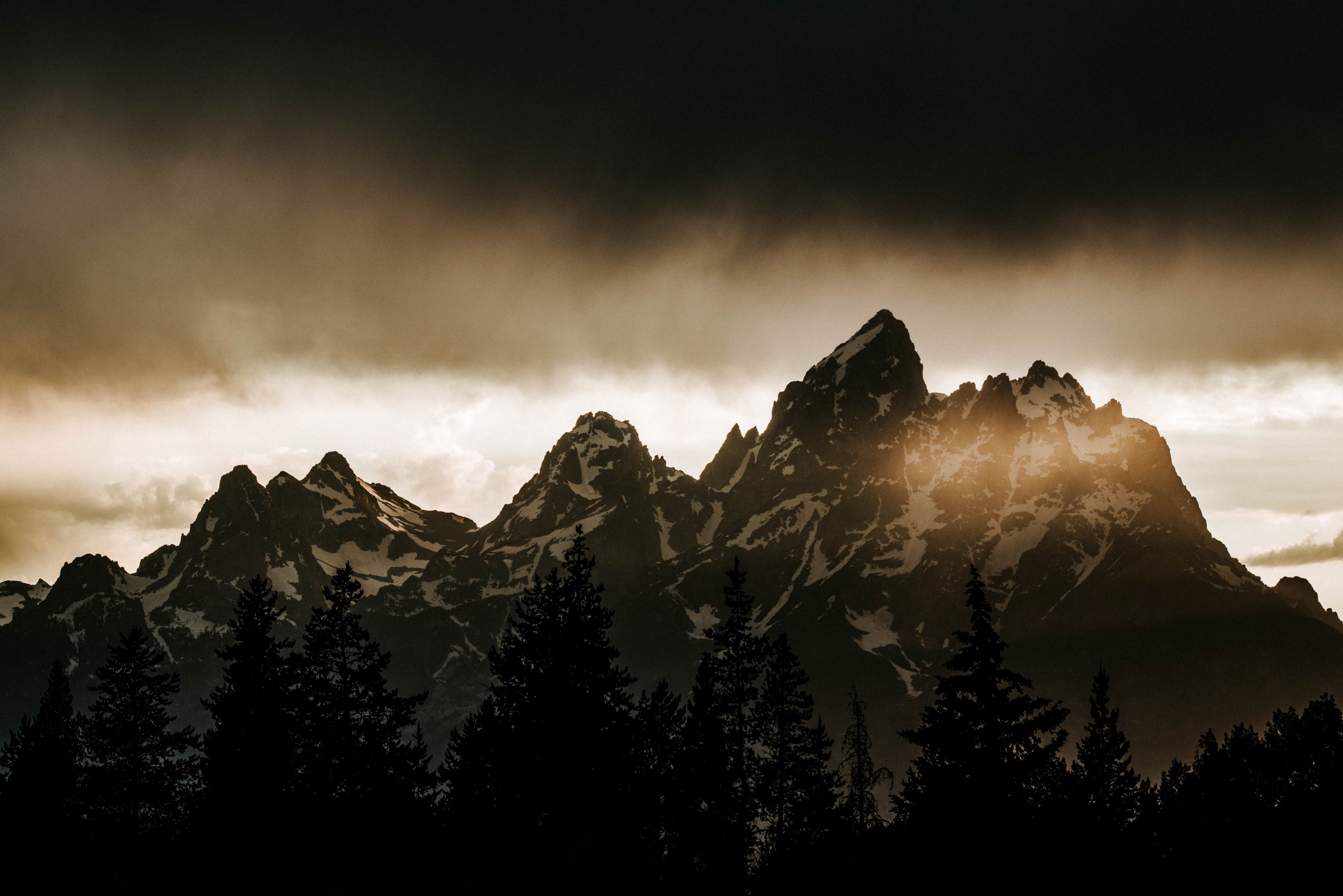 mountain peeks 4k, HD Wallpaper