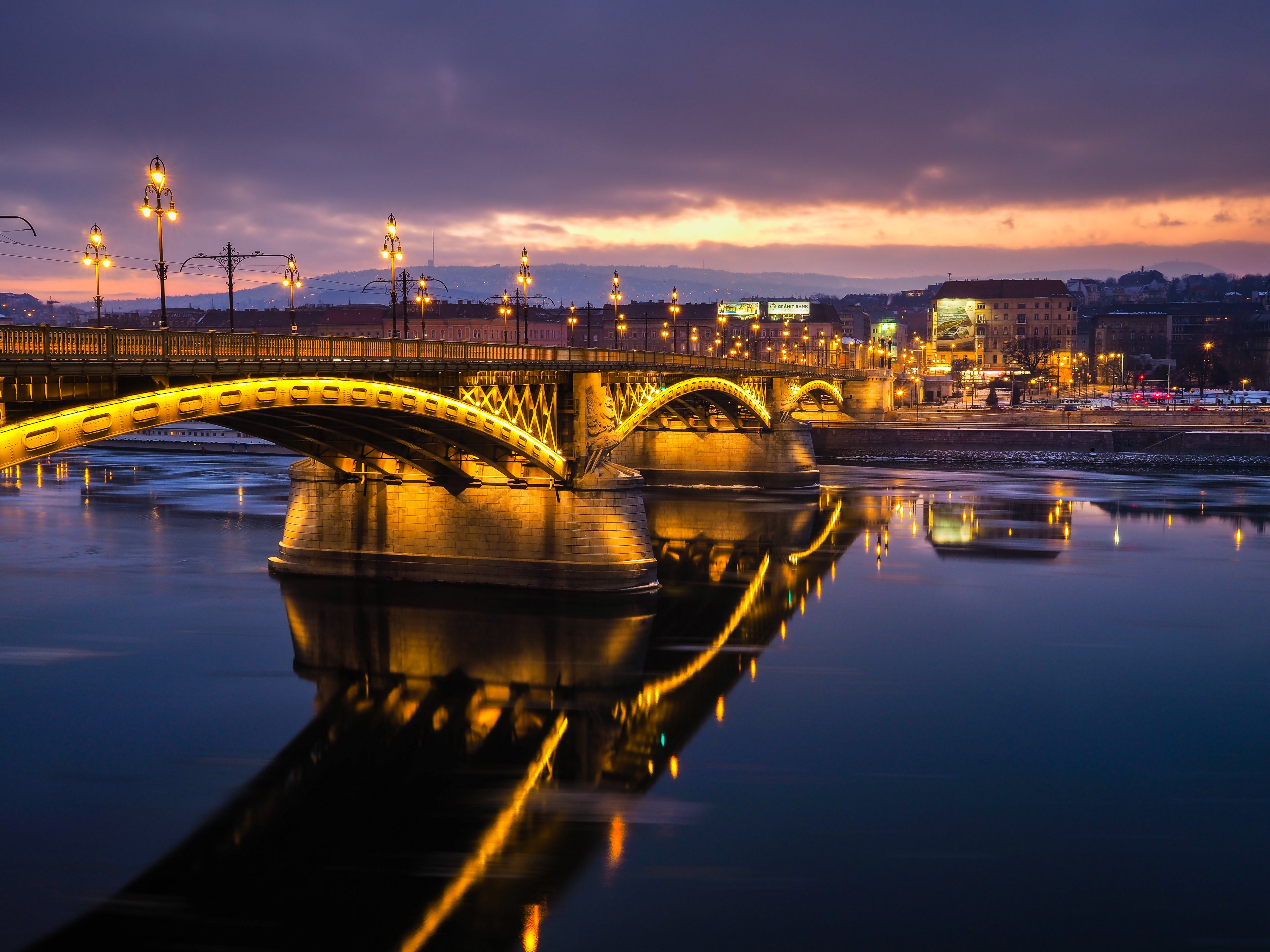 bridge river waterfront and water 4k, HD Wallpaper